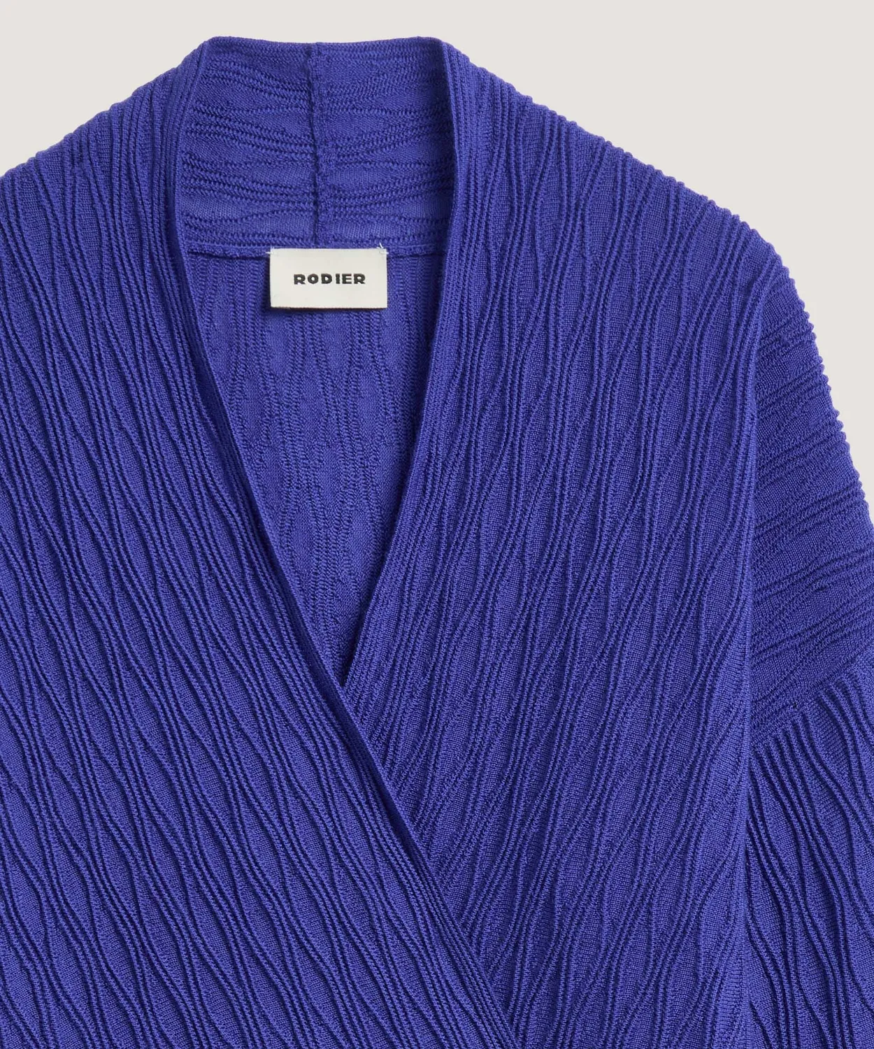 Rodier gilet avvolgente lana merino blu oltremare