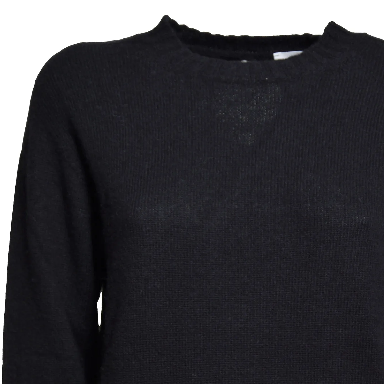 Solotre M3AC0015 maglia cardigan nera donna lana