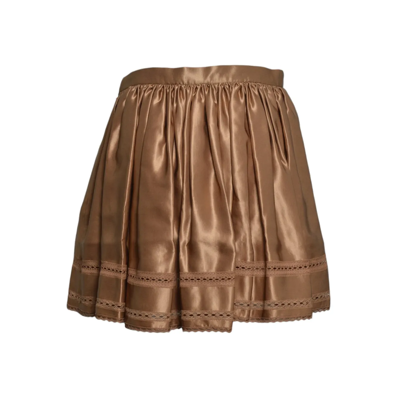 Rabanne 26ACJU223VI0625 gonna bronzo seta