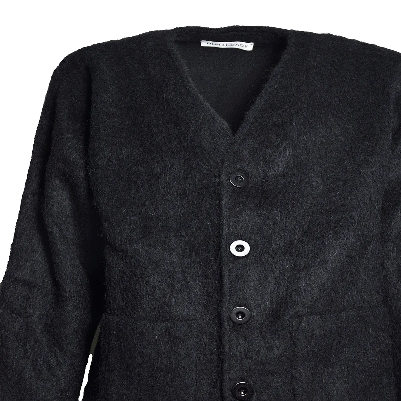 Our Legacy M4206CBM cardigan uomo nero mohair