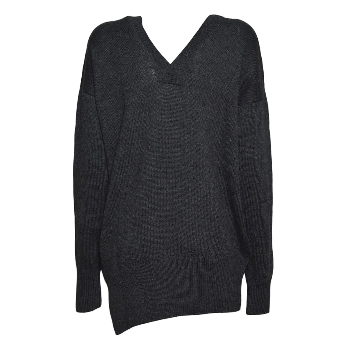 Our Legacy Raise V-Neck W4263RC maglia antracite merino