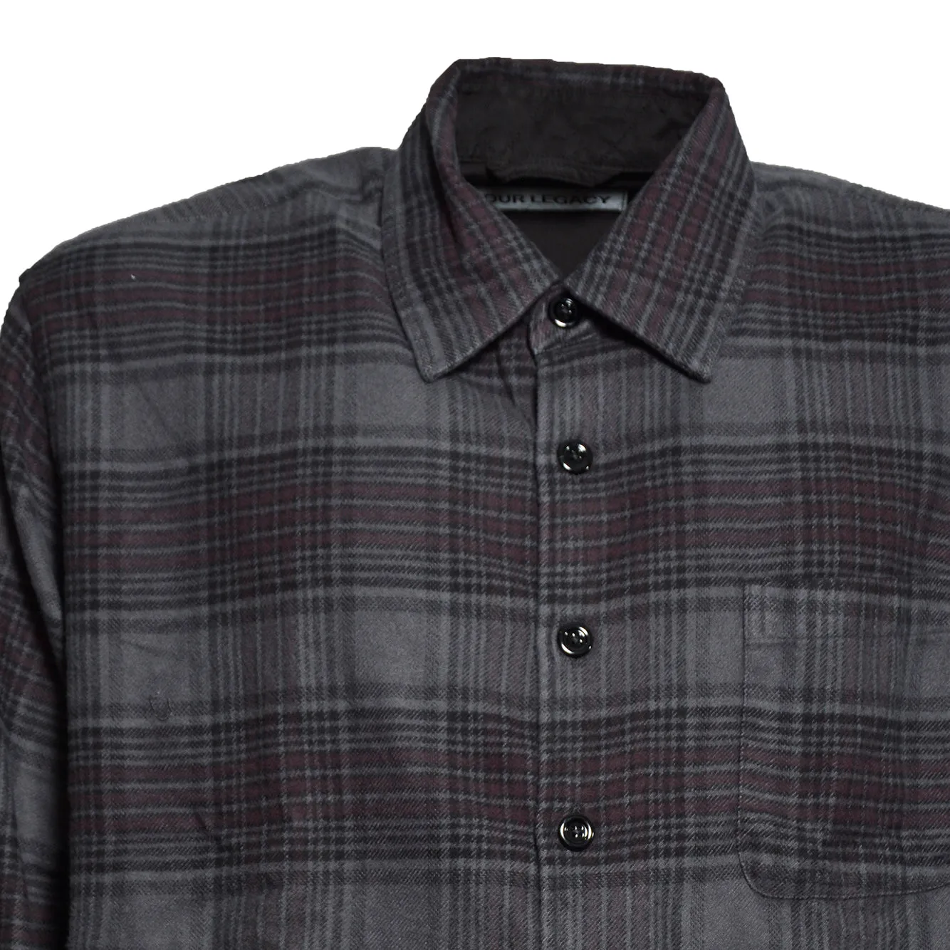 Our Legacy camicia Above Shirt flanella check nero uomo