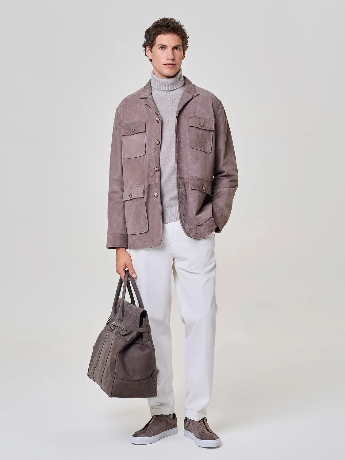 Paul Taylor Giacca Field Camoscio Rust Pelle Foderata