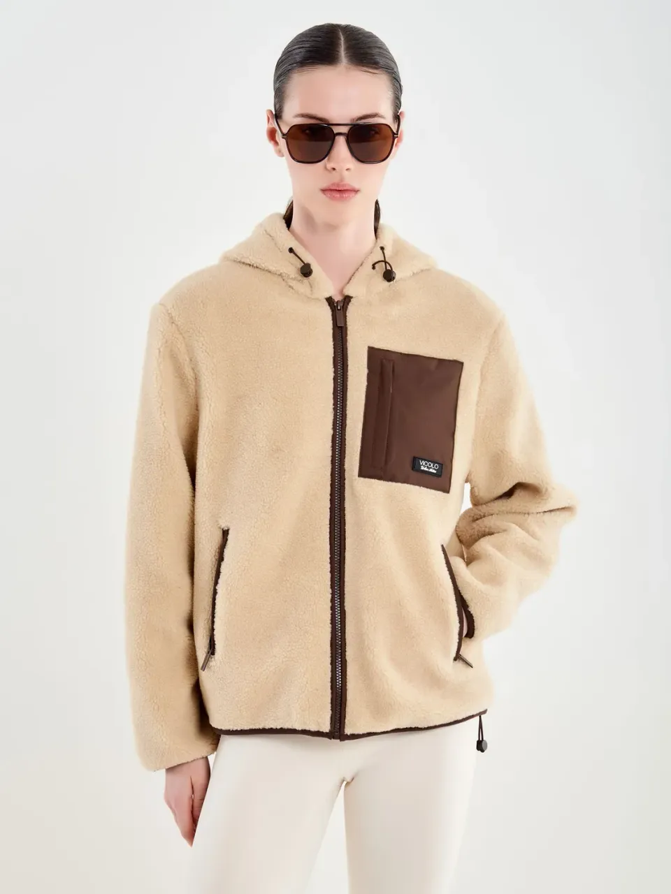 Vicolo Giacca Teddy con Taschino beige taglie S-L nylon