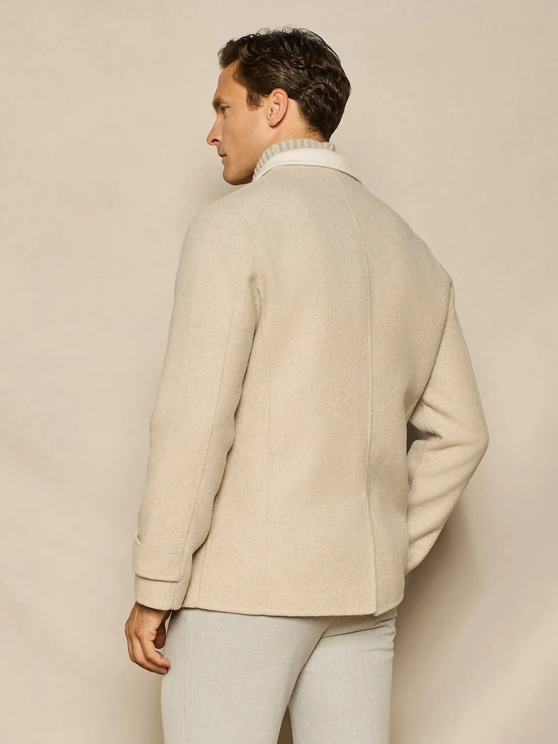 Paul Taylor giacca reversibile beige monopetto 4 bottoni