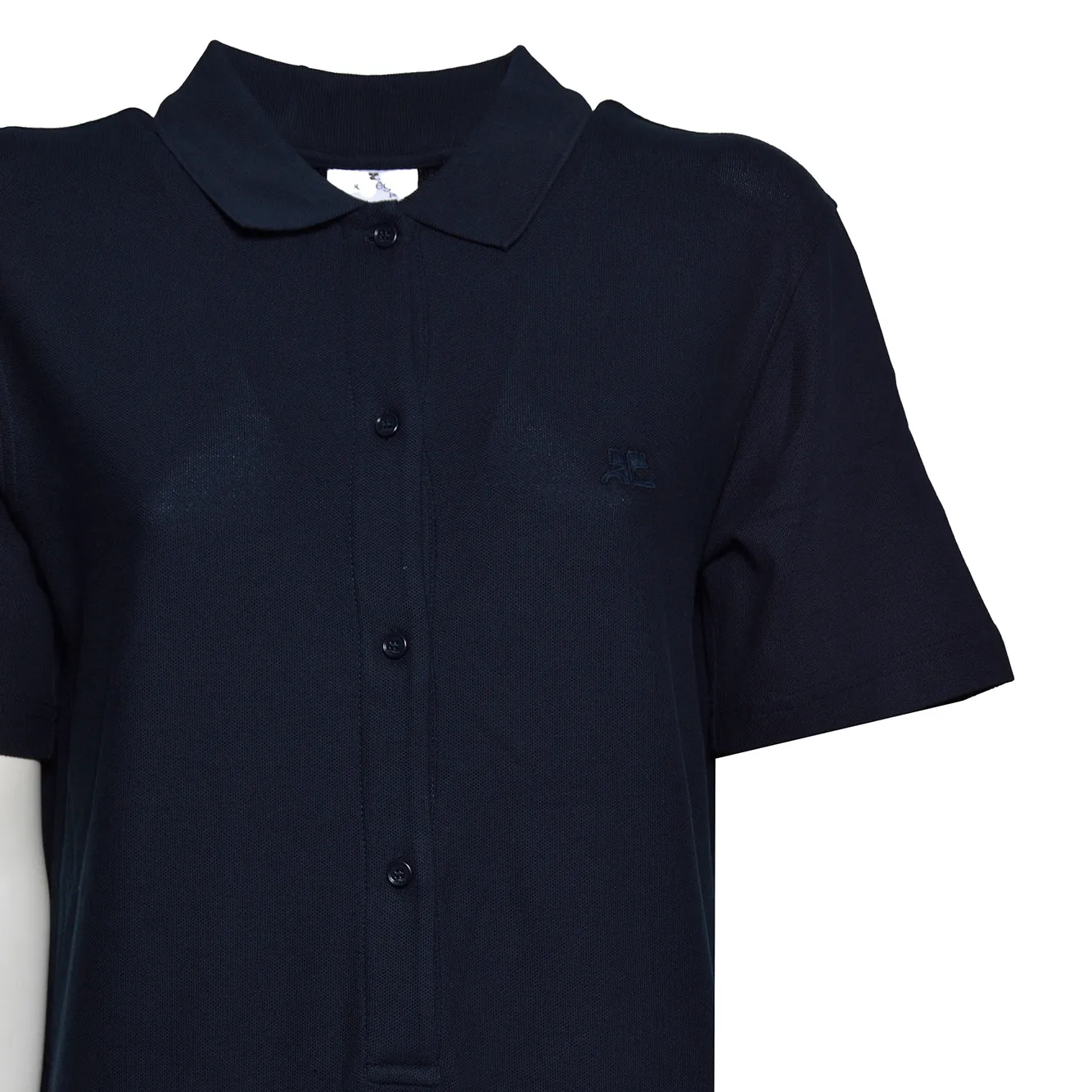 Courrèges 226CRO843W00113 mini abito polo blu