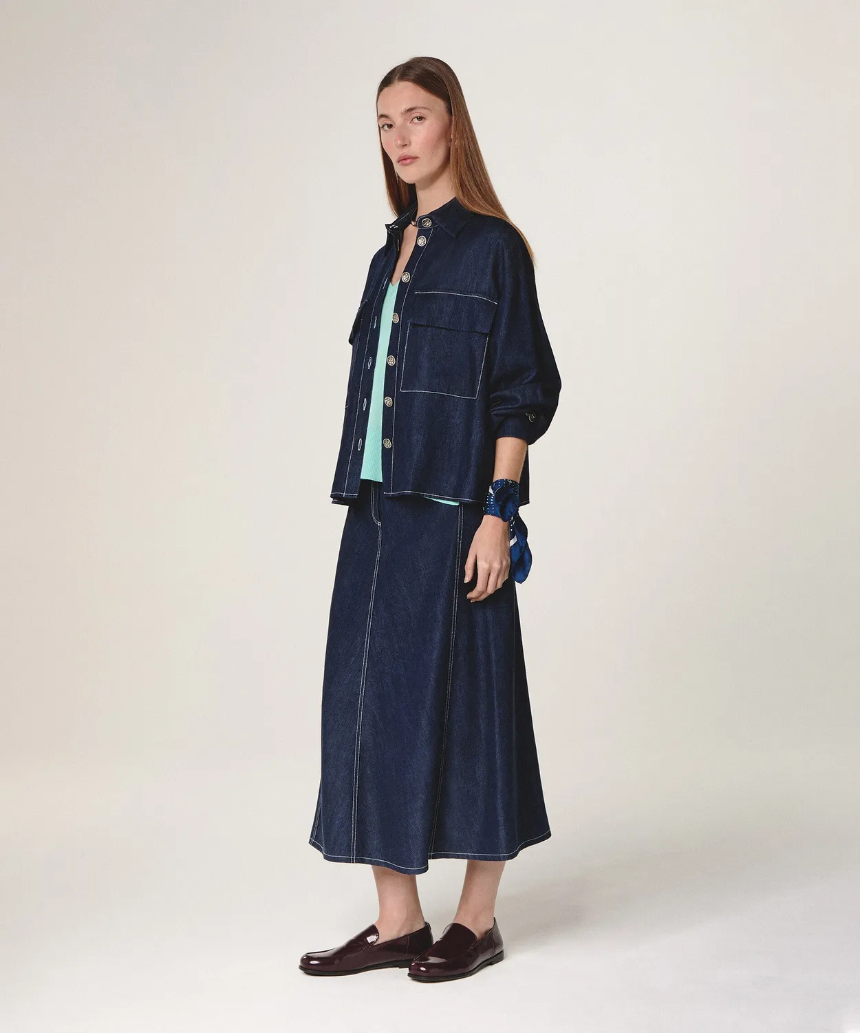 Rodier Camicia Oversize Denim Blu Denim S/M
