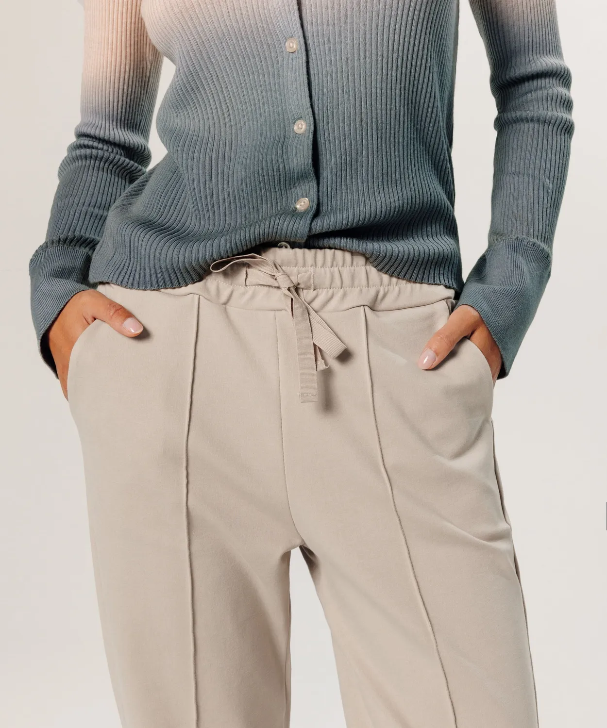 Rodier Milano pantaloni jogger maglia beige