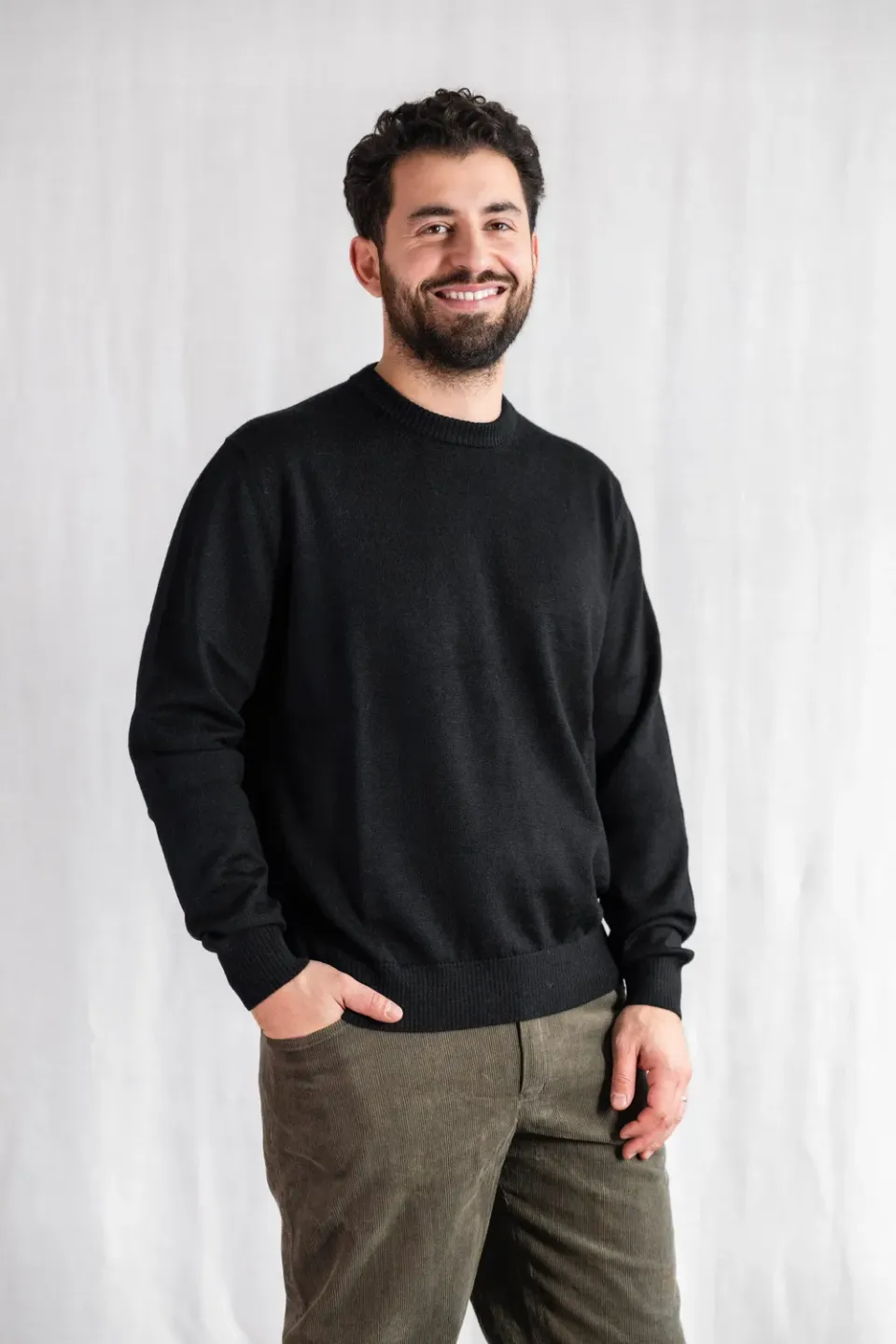 Jyoti Sathee maglione baby alpaca nero