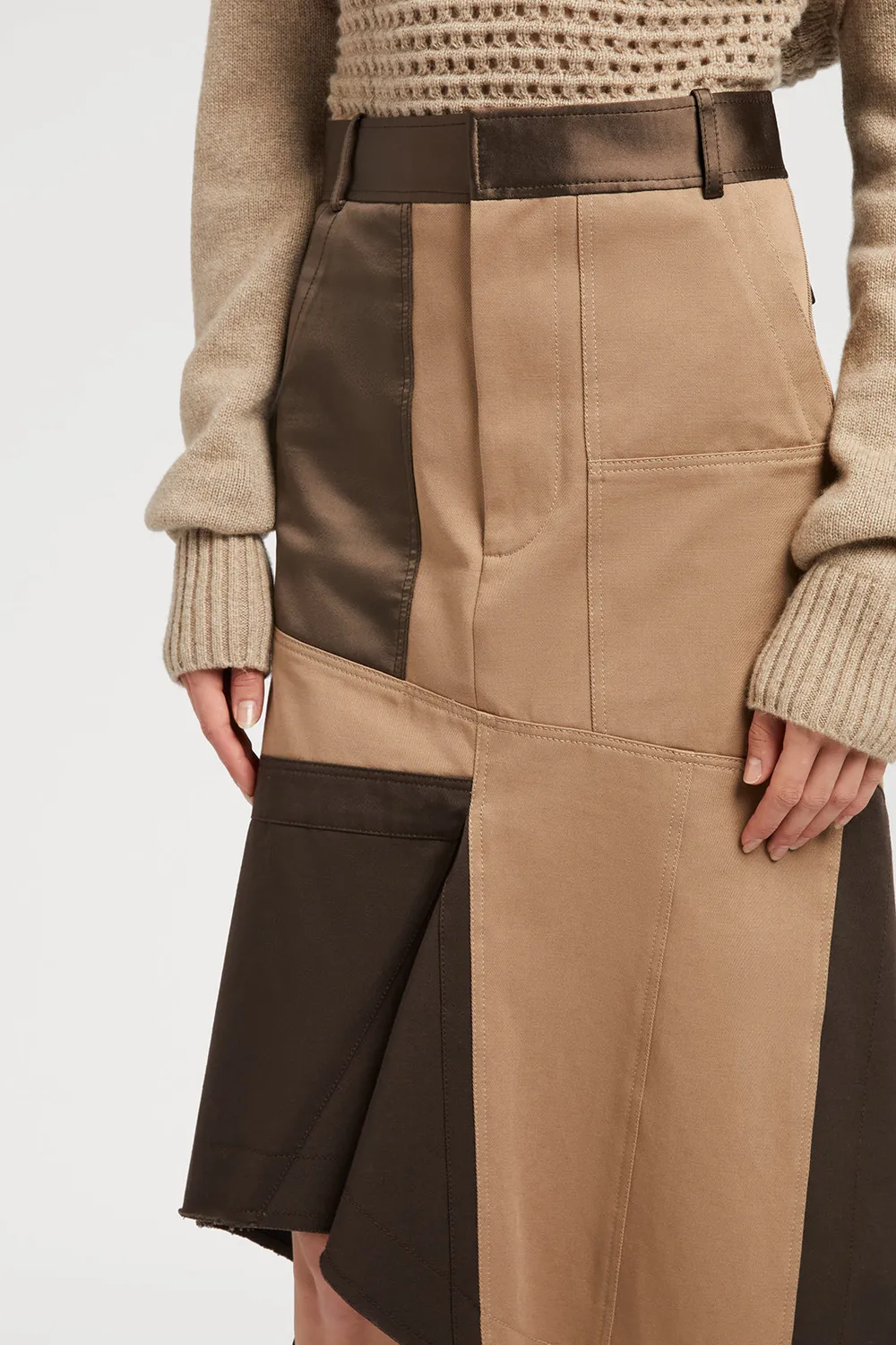 PORTS 1961 gonna cargo beige 548-Camel patchwork