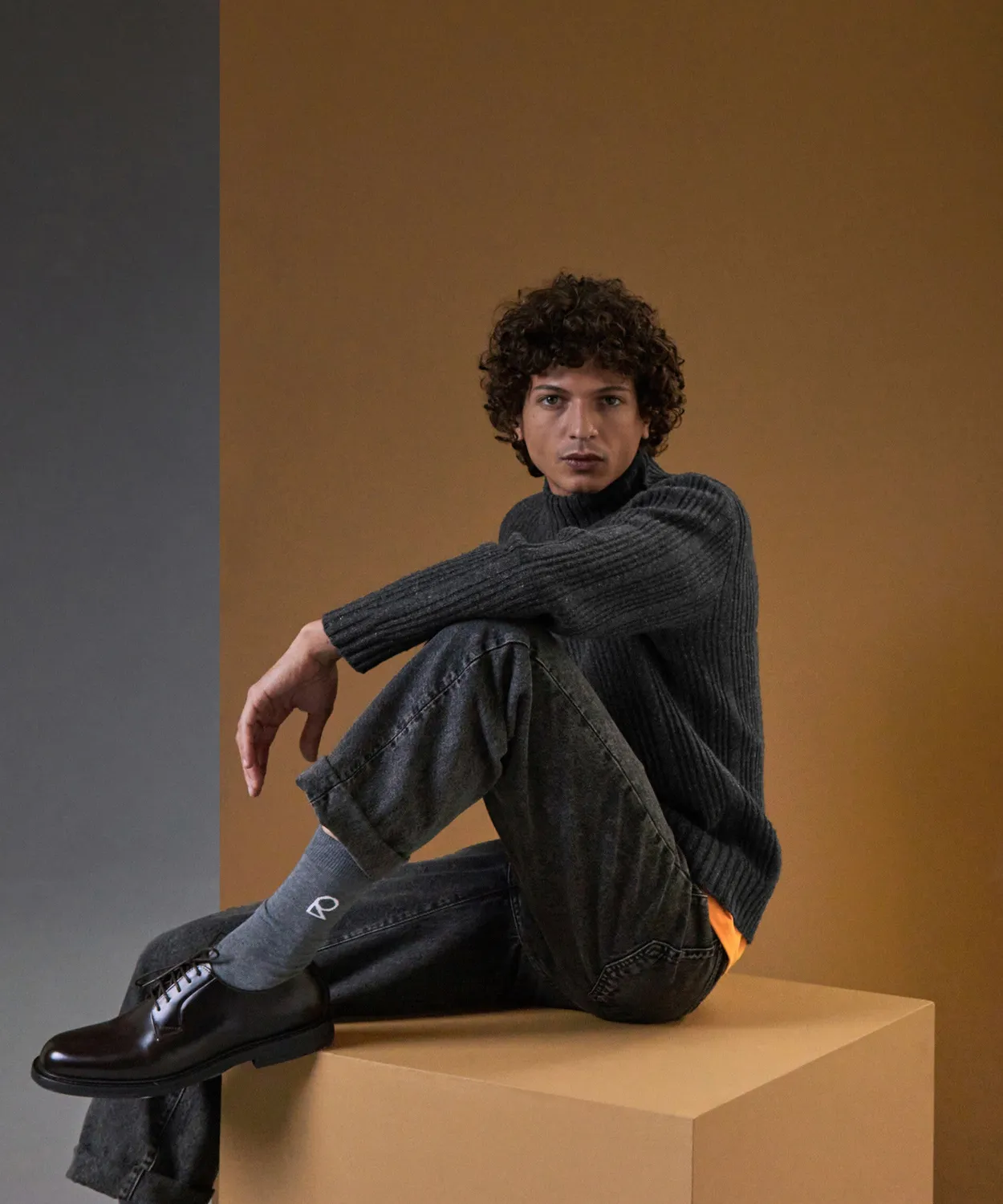 Rodier Calzini unisex cotone grigio scuro monogramma
