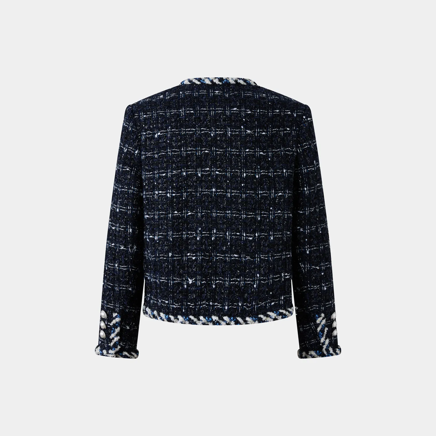 PORTS FW25 Contrast Tweed giacca navy mix tweed