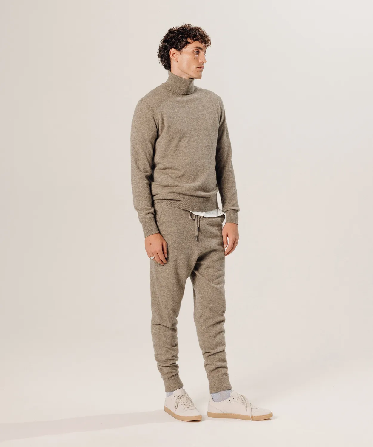 Rodier maglione dolcevita 100% cashmere beige