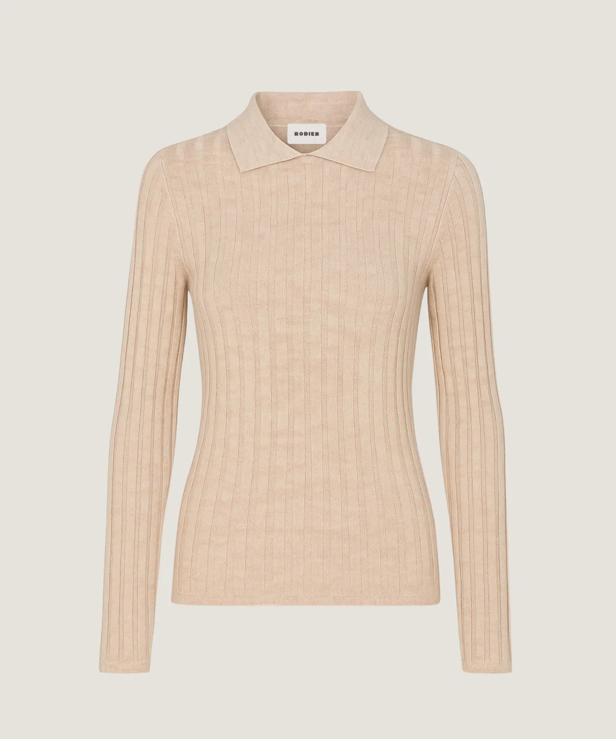 Rodier Dolcevita a Calzino maglione beige
