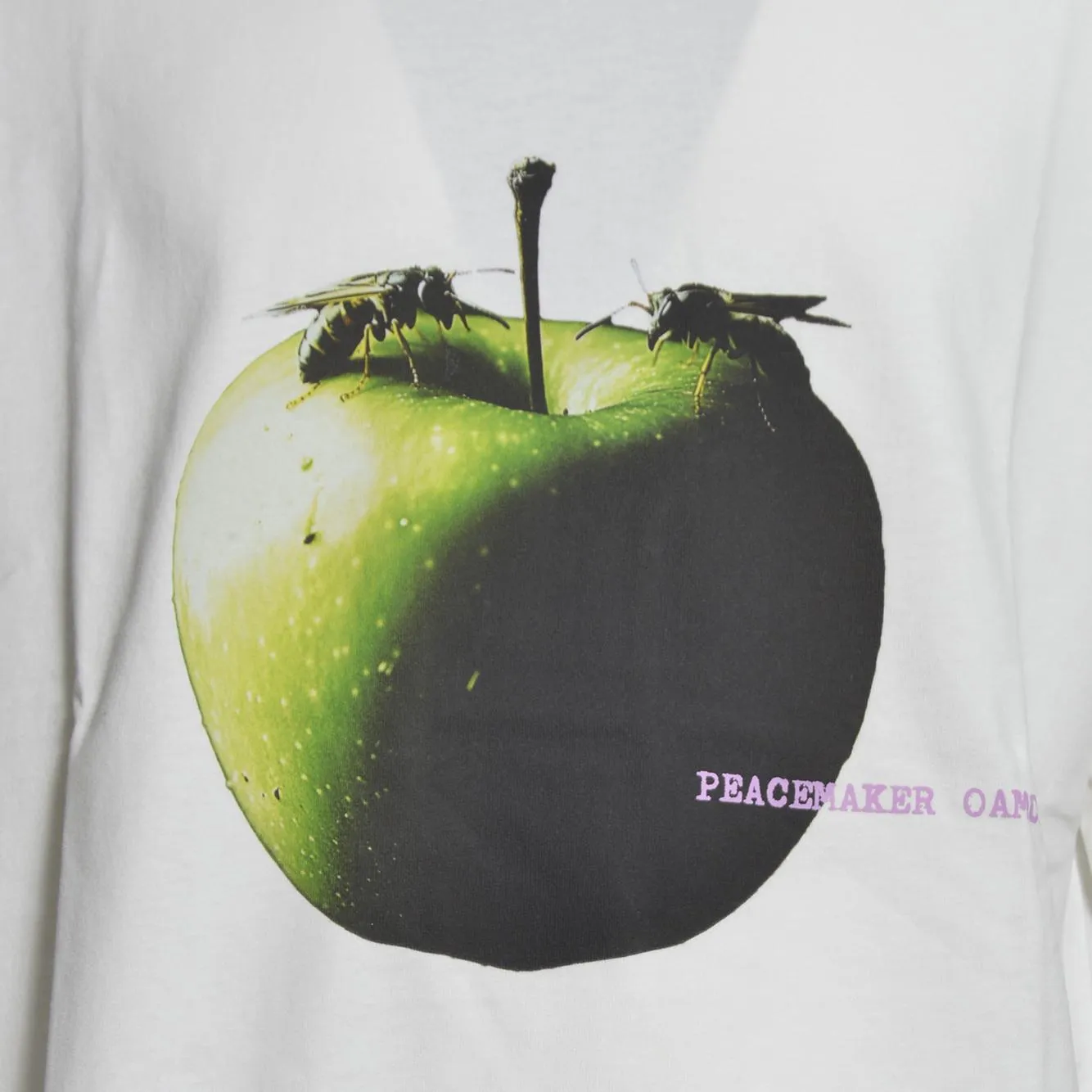 OAMC PCM3OT02GJE00 t-shirt oversize apple bianca