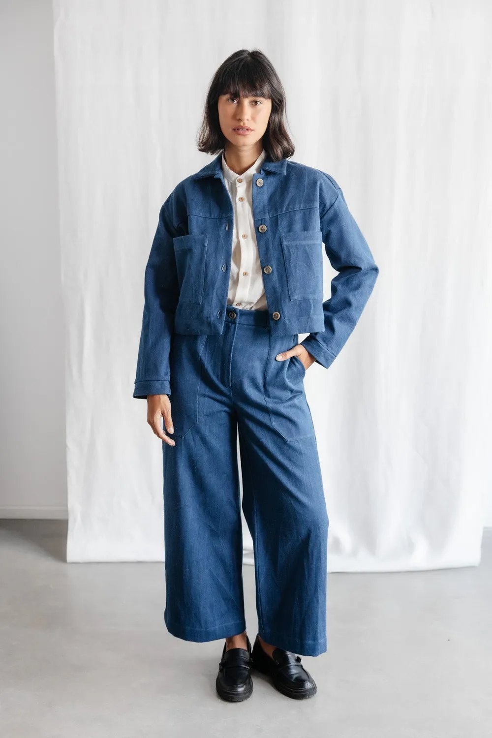 Jyoti Fair Works Mayur Denim giacca corta denim cotone