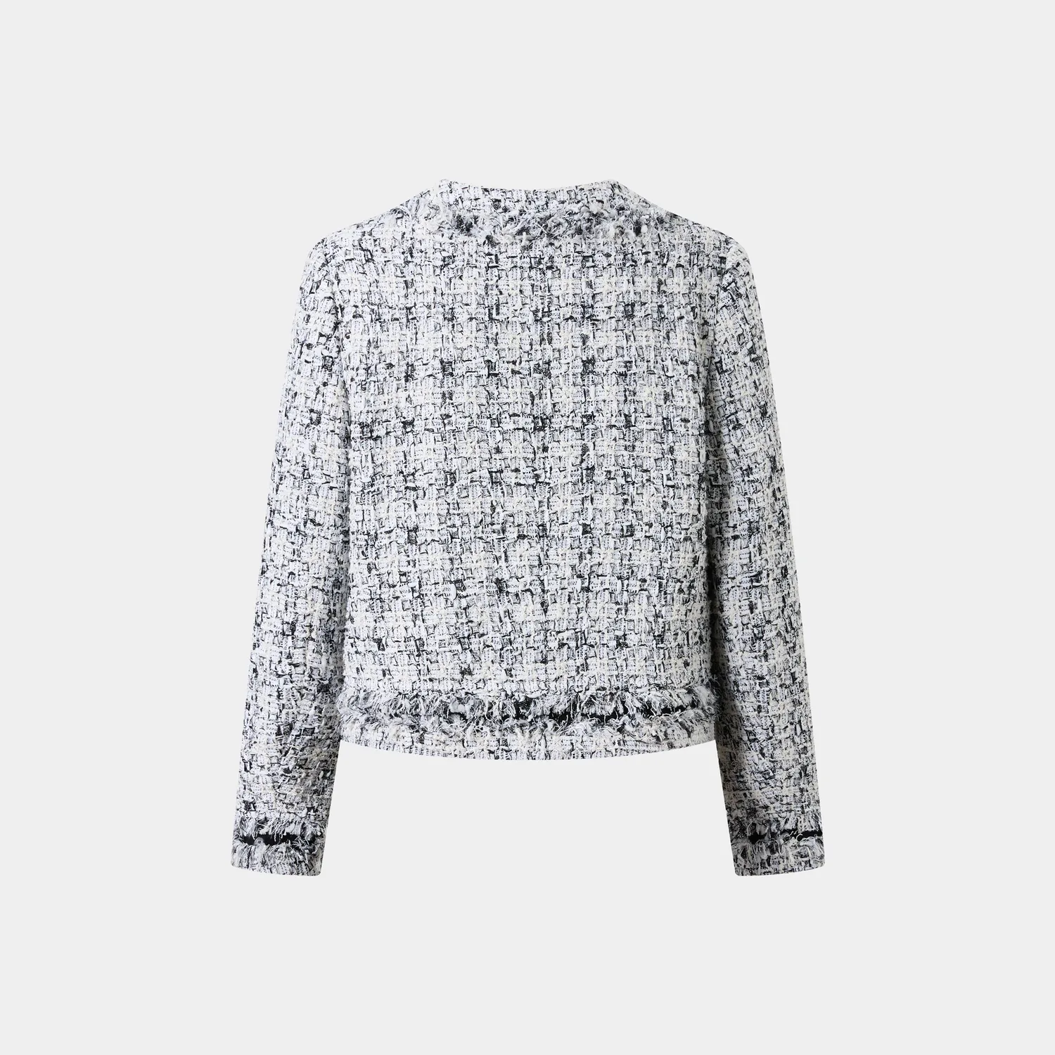 PORTS SS25 LQ8J014VFD014 giacca tweed crema nera