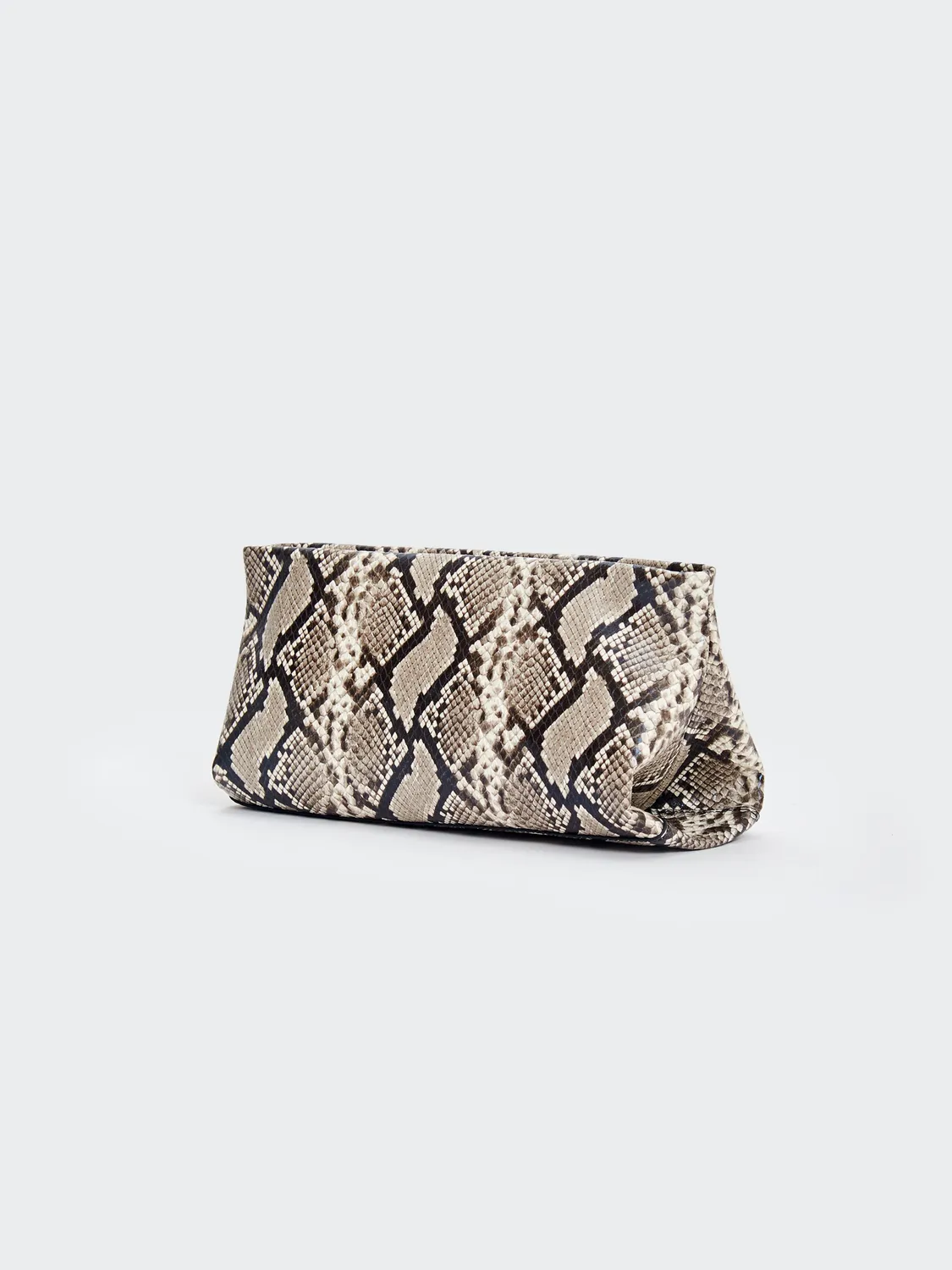 Vicolo borsa Arké ecopelle pitonata nera