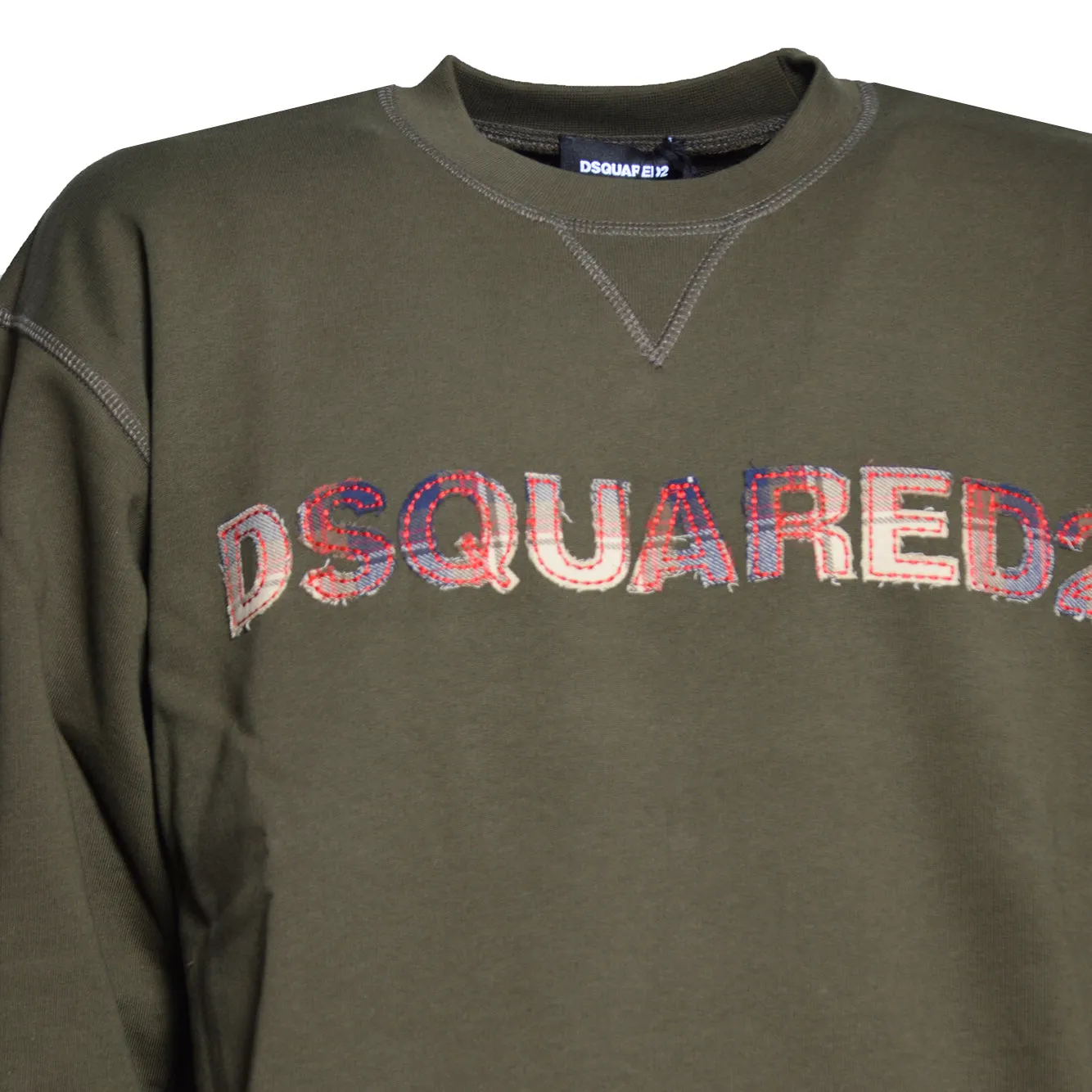 Dsquared2 Junior DQ3561D0AJ2 felpa verde ragazzo cotone