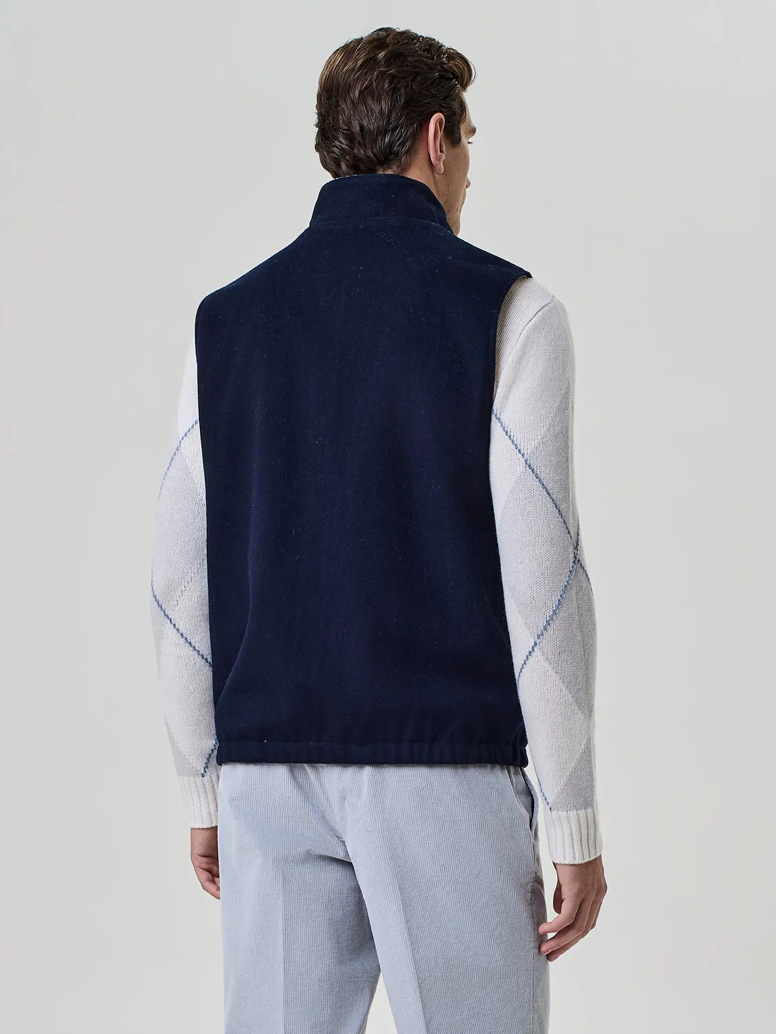 Paul Taylor Smanicato Reversibile Velour Lana Blu
