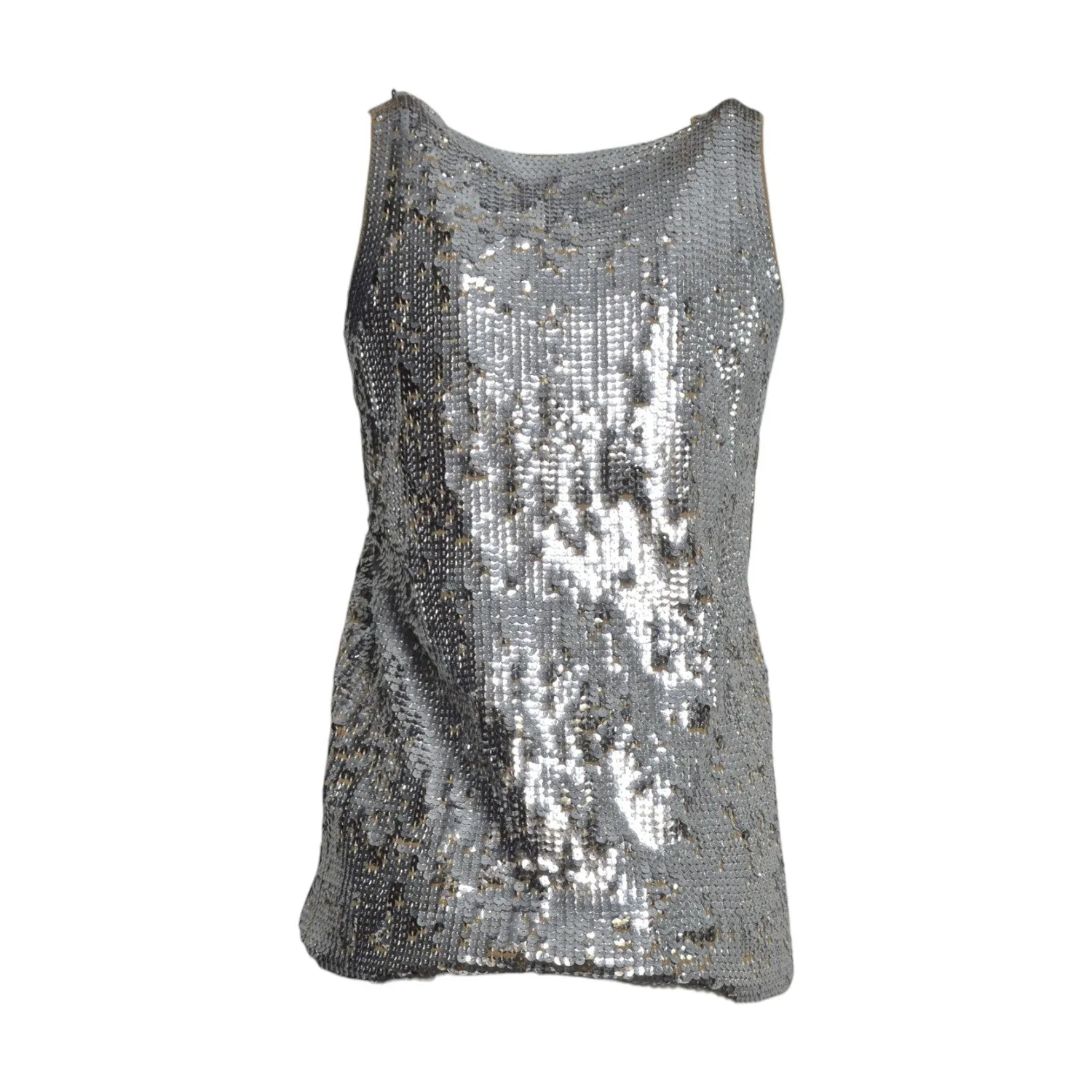 Dsquared2 S75HA1453D13234 tank top argento paillettes lana