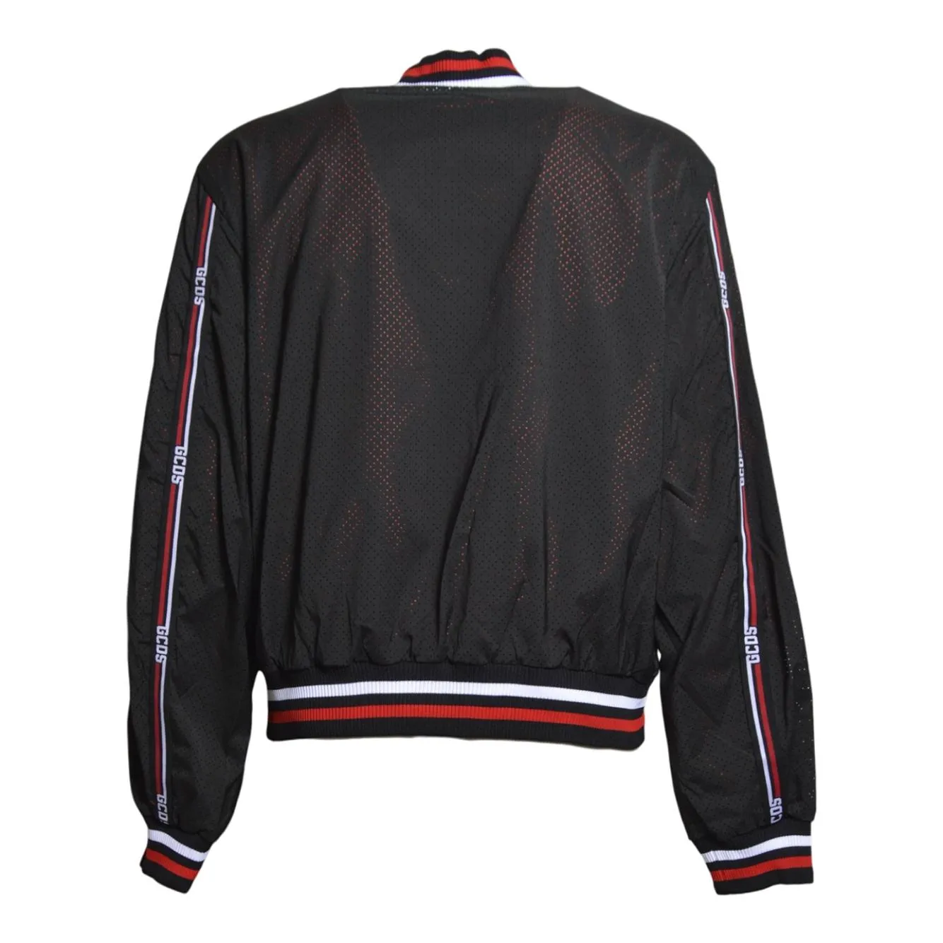 GCDS C1MEQA001T001 bomber nero logo tape