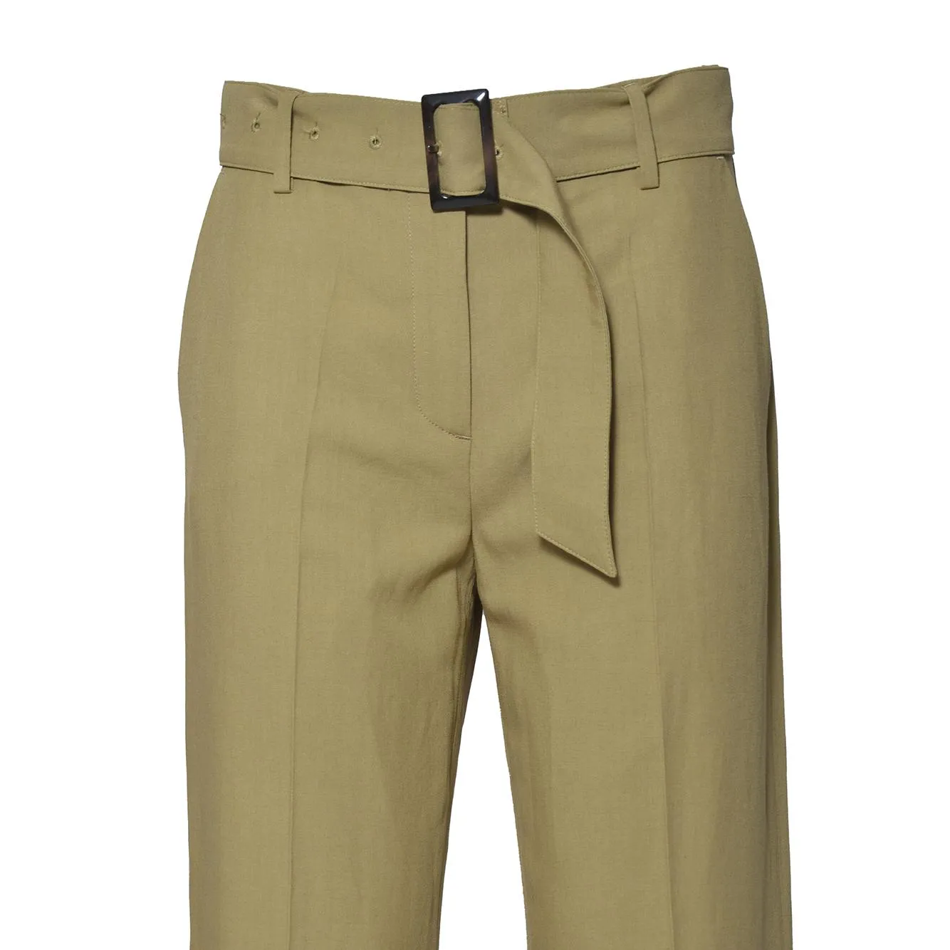 Room52 T723TRF03 pantalone Bianca beige viscosa lino