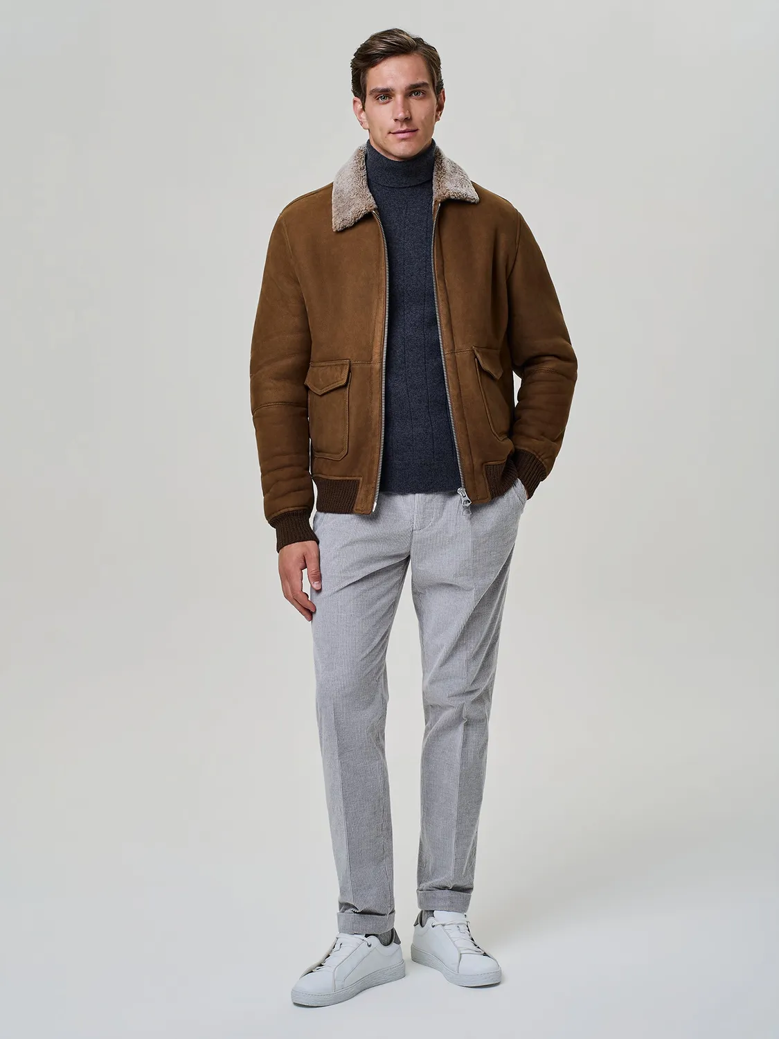 Paul Taylor Giubbino Montone Shearling Rust