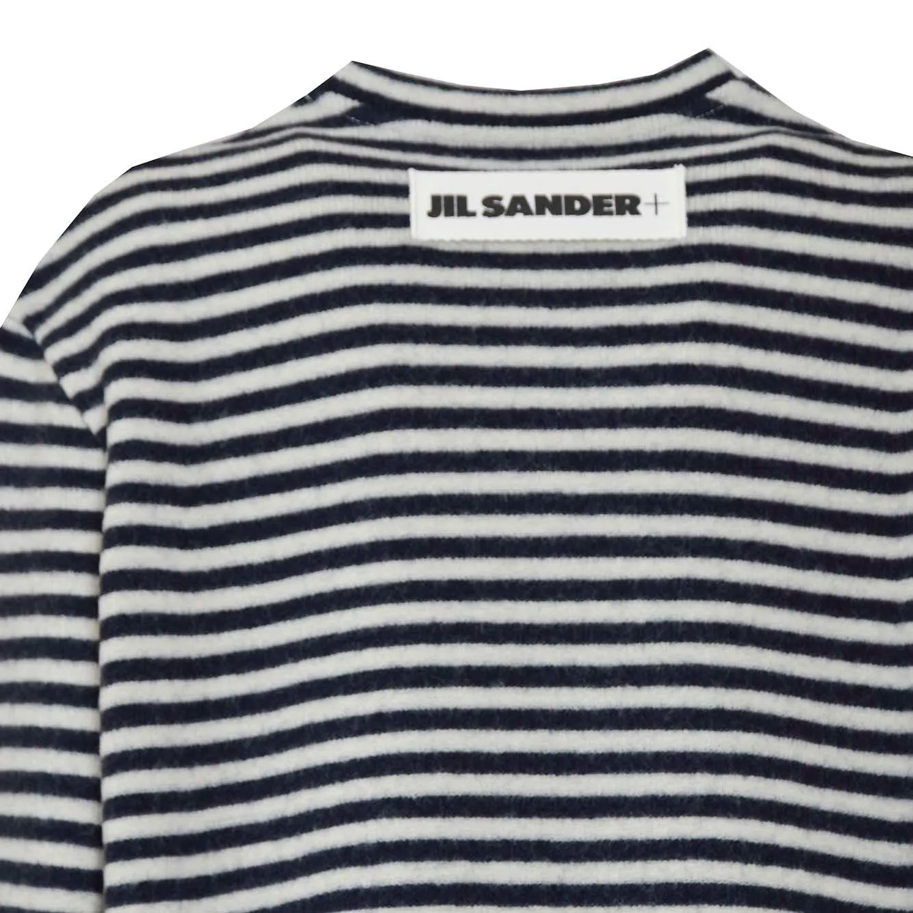 Jil Sander J40NH0008J20077 Pullover Lana Donna Righe Bianco Blu