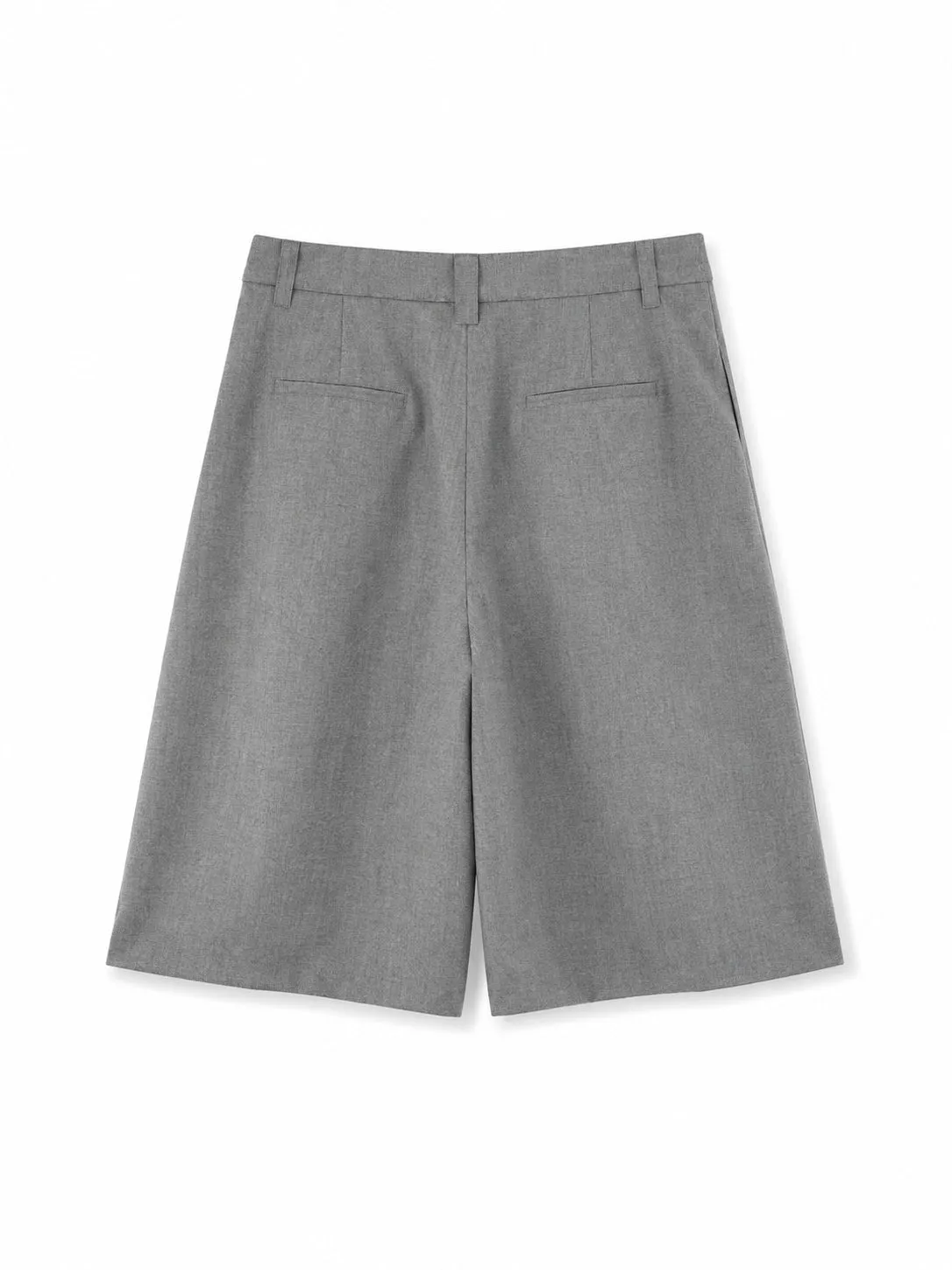 Vicolo Bermuda con Pieghe shorts grigio sotto ginocchio