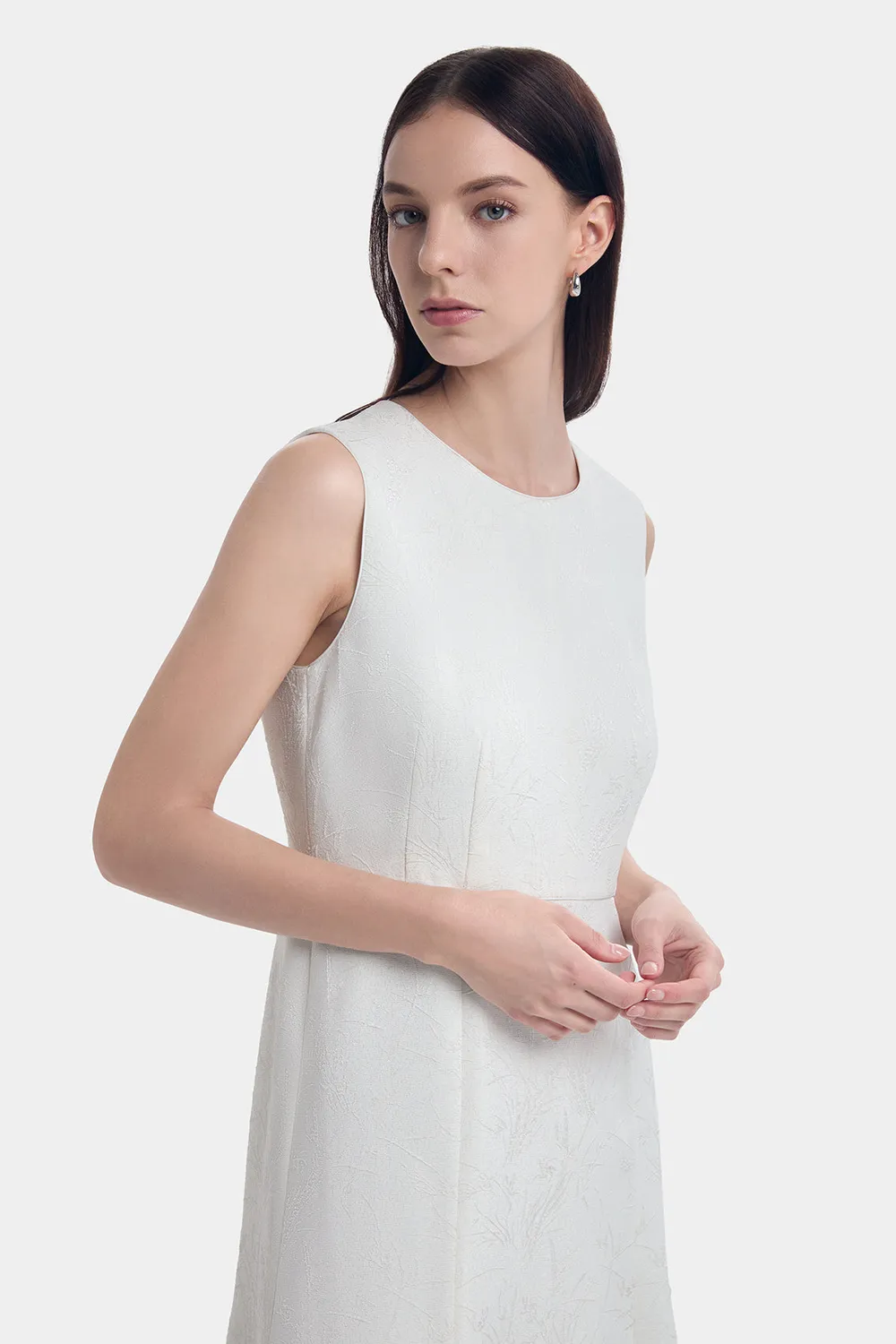 Ports 1961 Effortless White Dress abito crema poliestere