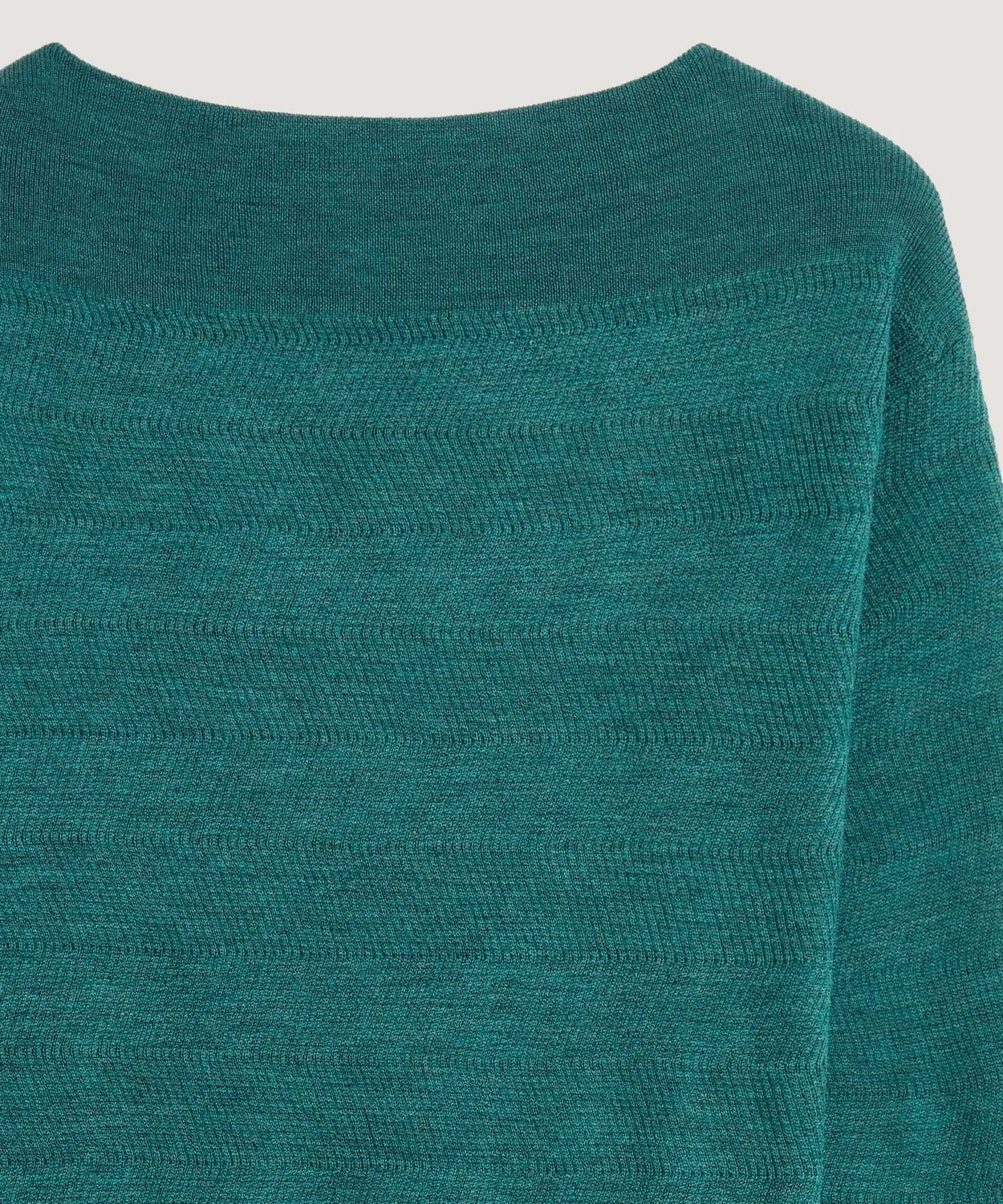 Rodier Maglione barchetta merino verde grigio
