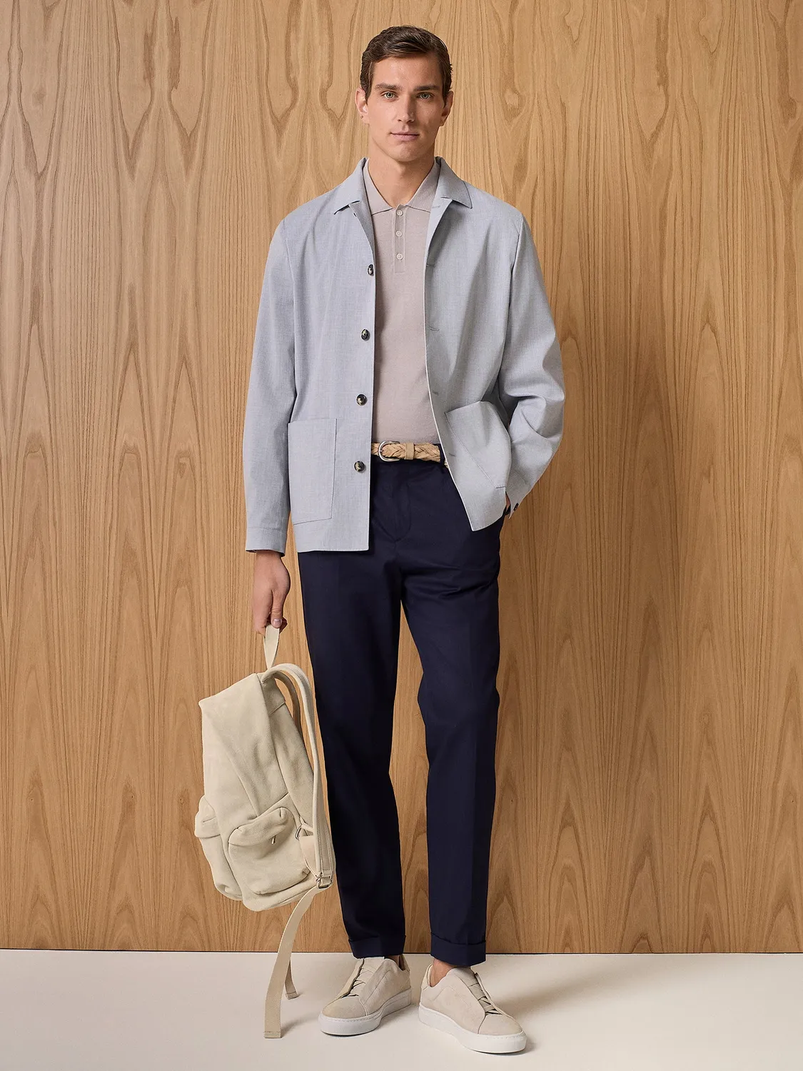 Paul Taylor Polo maglia seta cashmere beige