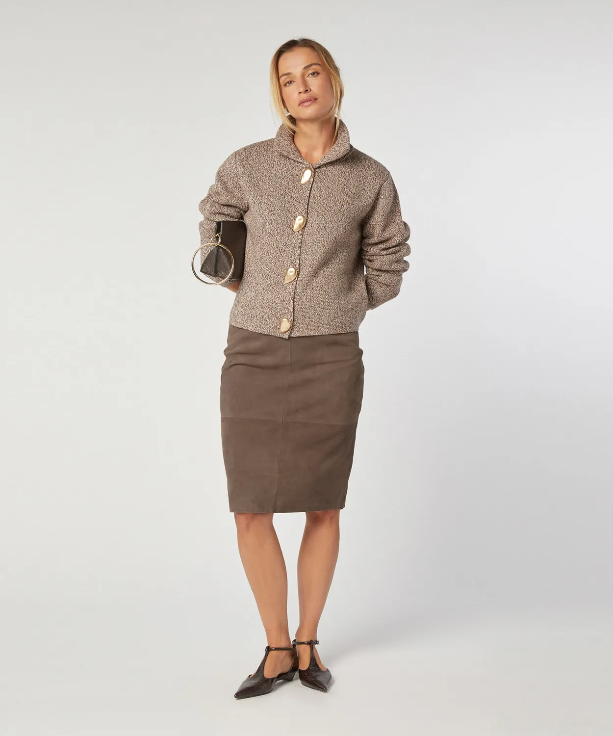 Rodier Cardigan in maglia cardigan marrone L