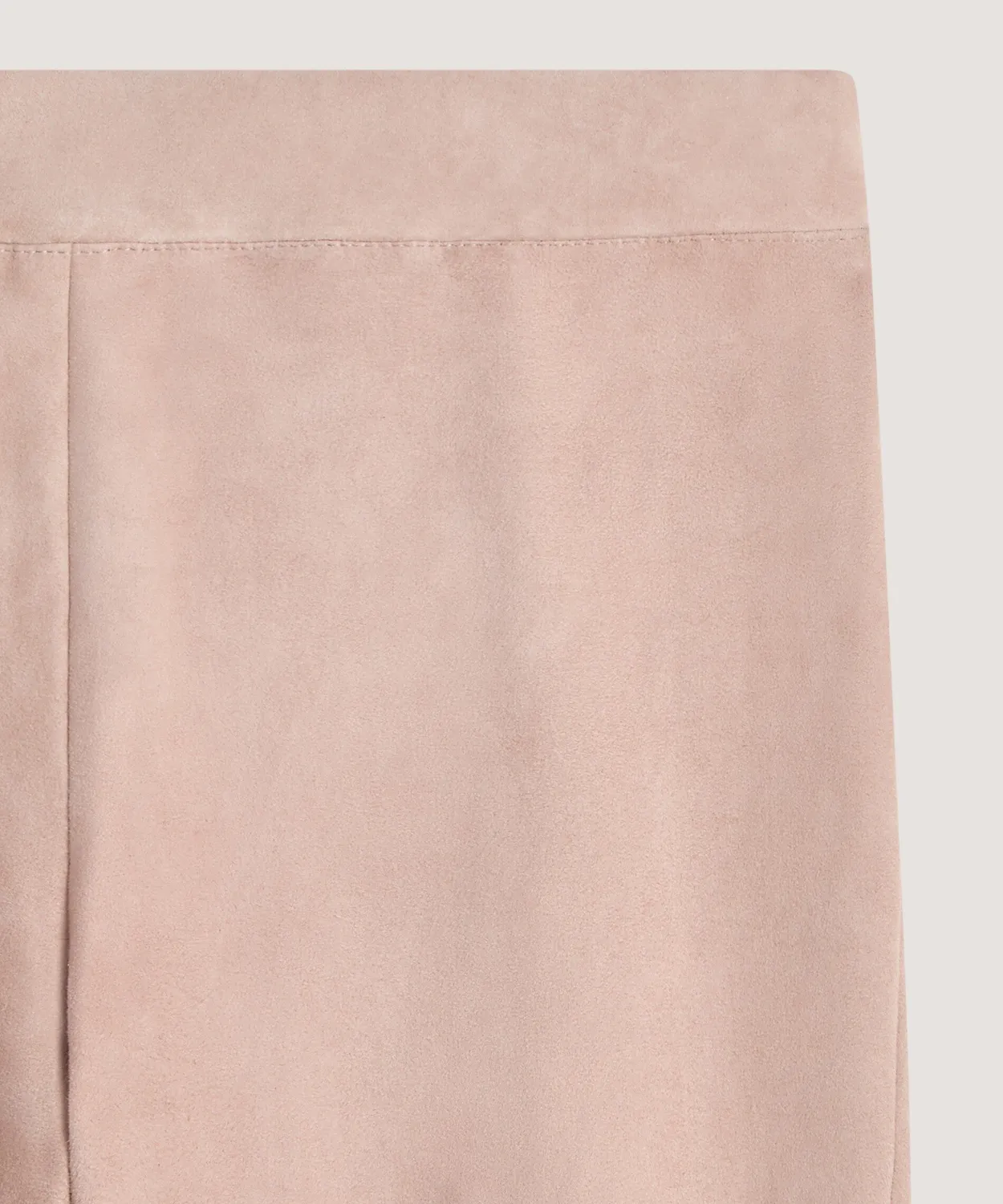 Rodier leggings pelle scamosciata beige elasticizzati