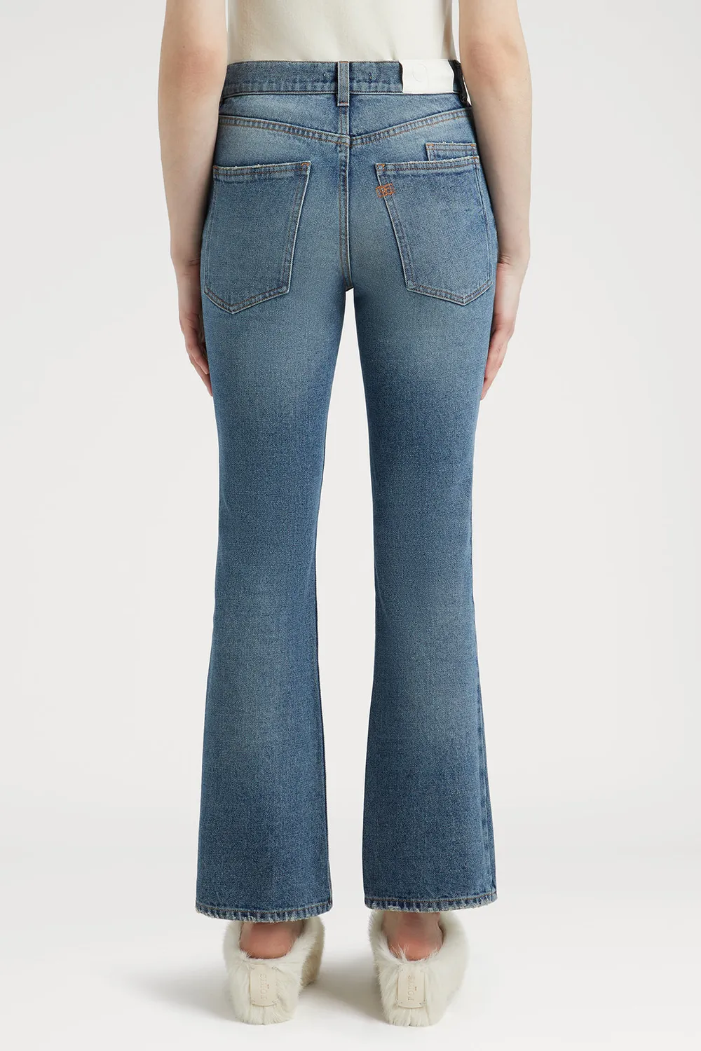 Ports 1961 Bootcut jeans denim indaco cotone