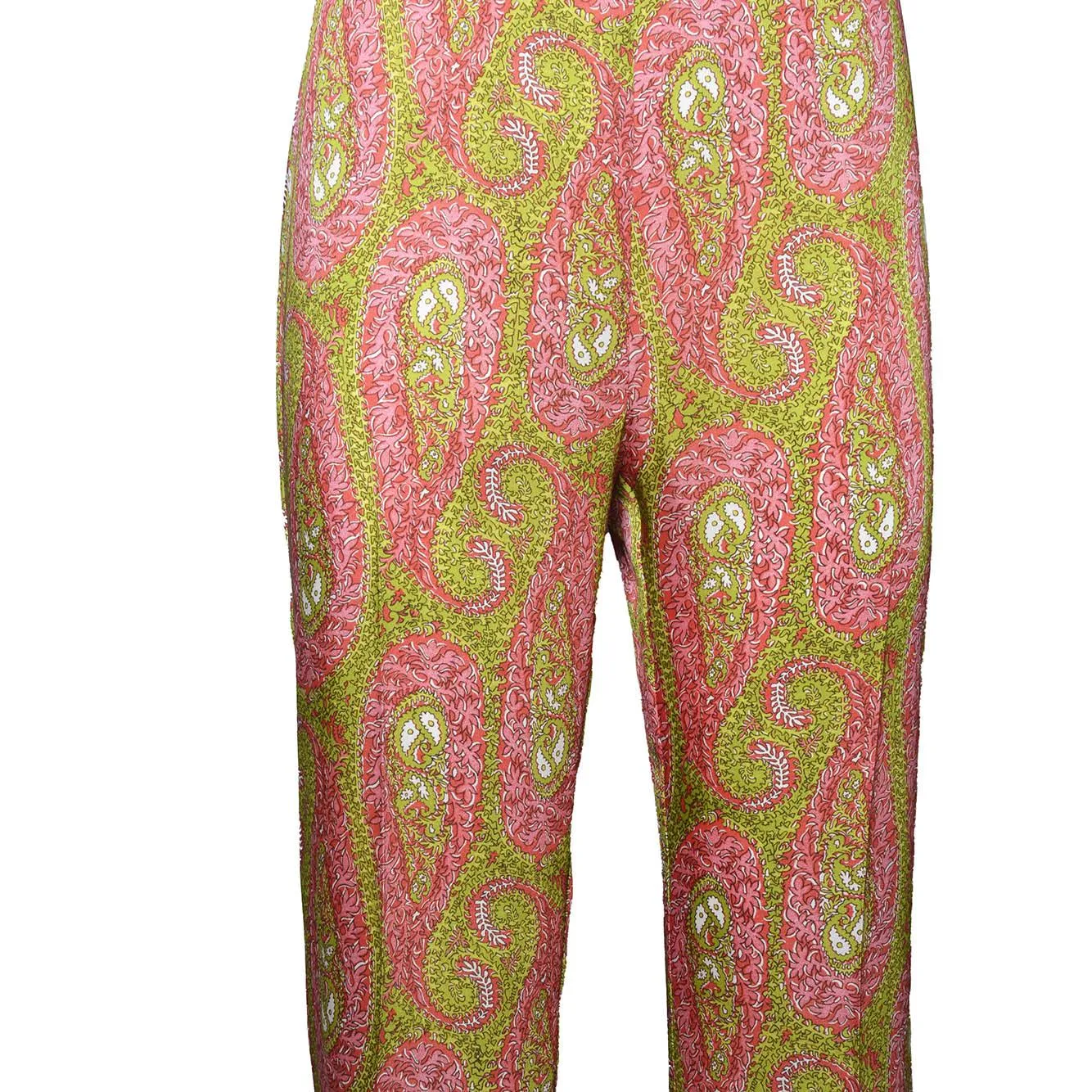 Etro WREA006999SPSJ0 pantaloni bootcut rosa verde donna