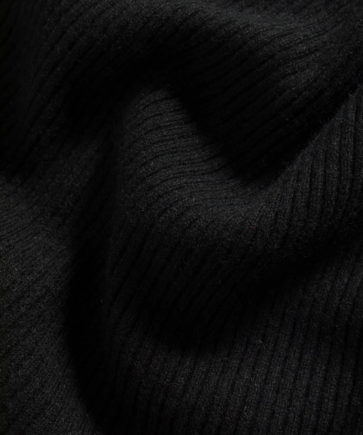 Rodier Maglia Cashmere Collo Tunisino Maglione Nero 100% Cashmere