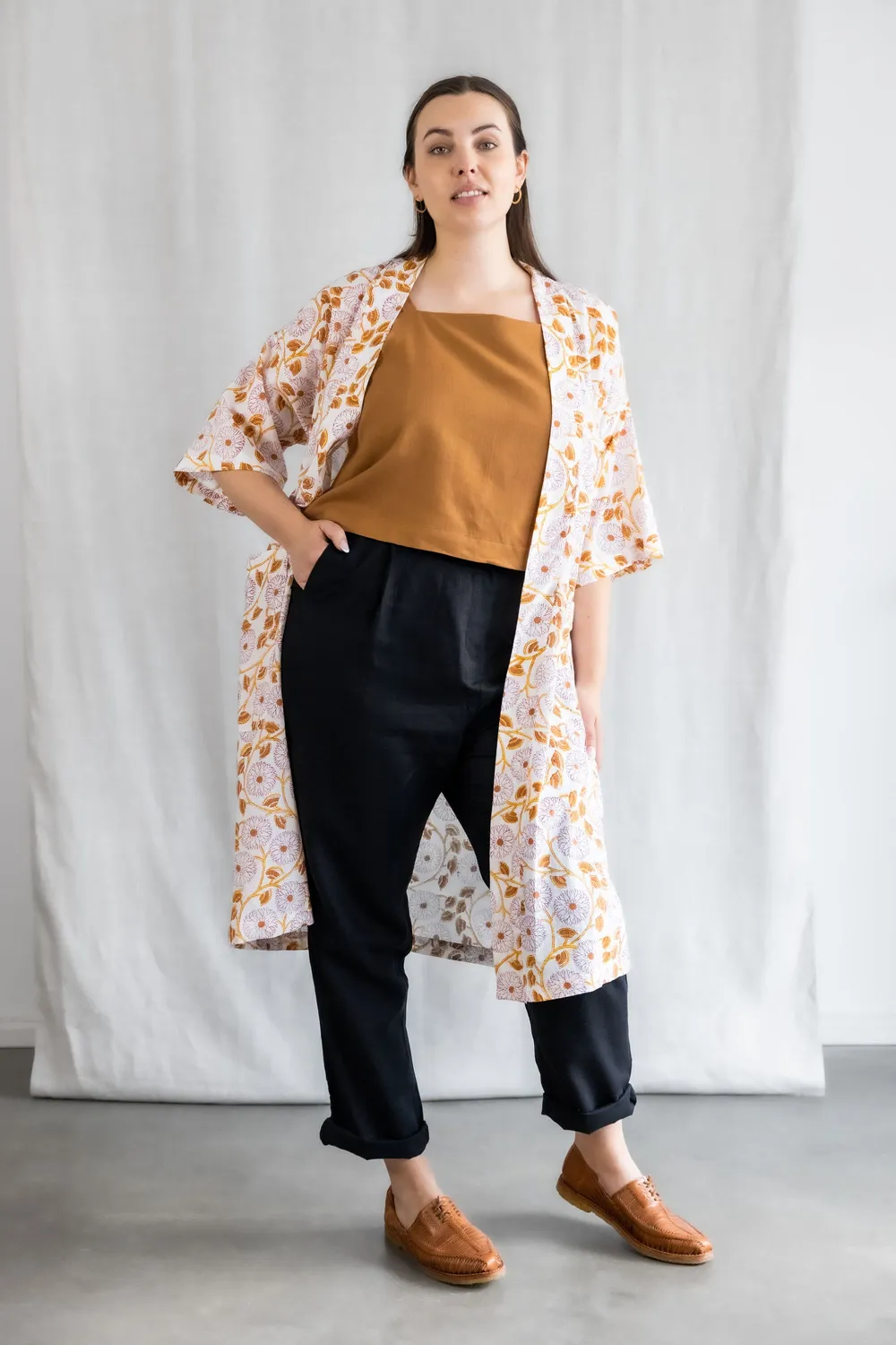 Jyoti - Fair Works Rohani cardigan cotone floreale