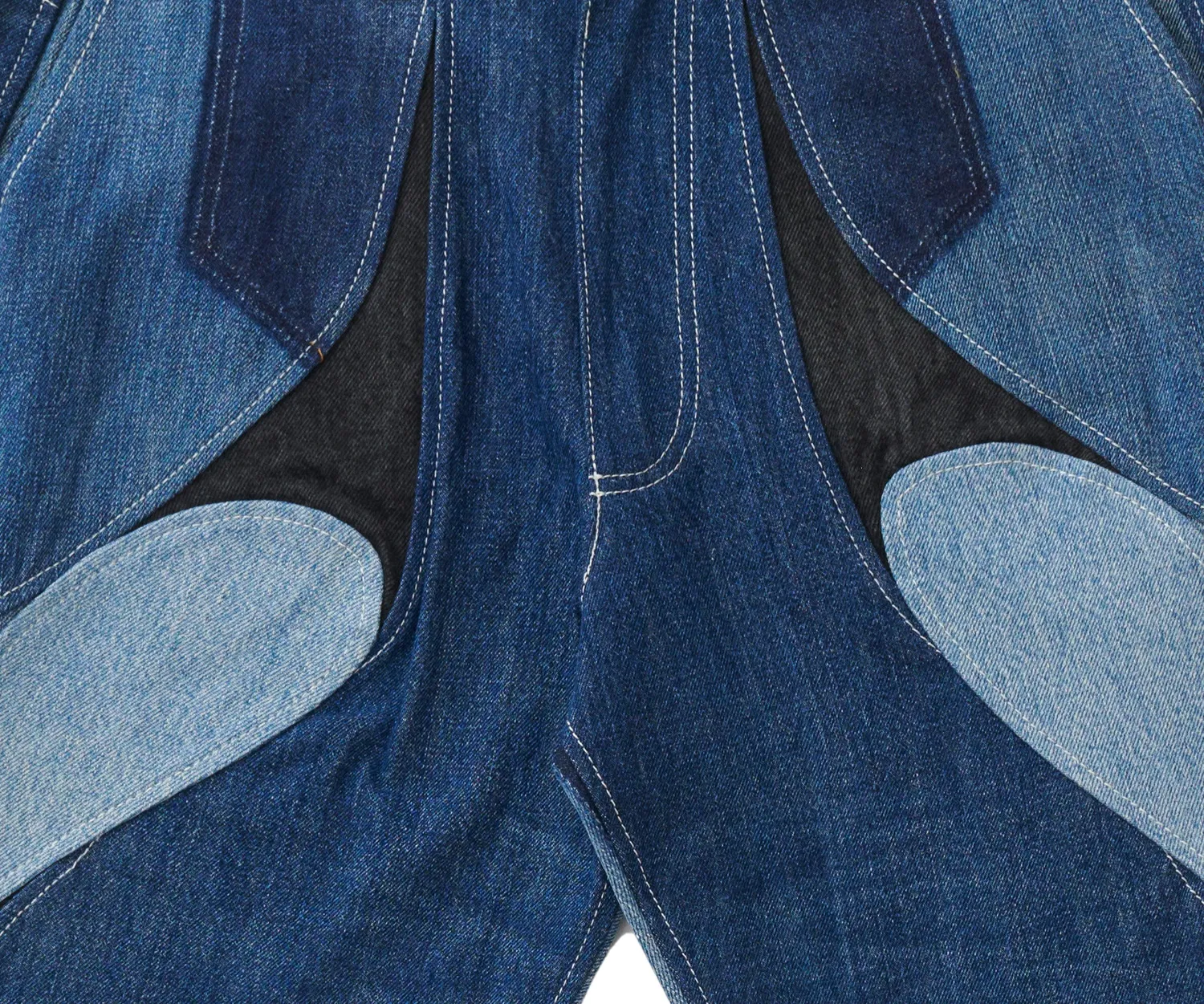 Marcello Pipitone Milano 1 jeans baggy nero blu riciclato