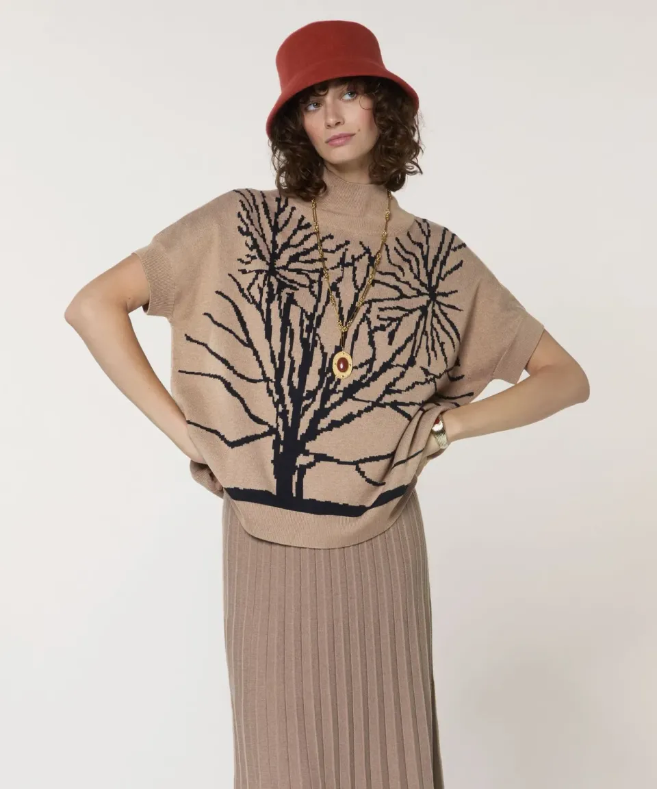 Rodier Maglione Jacquard Collo Alto Moka S-XL