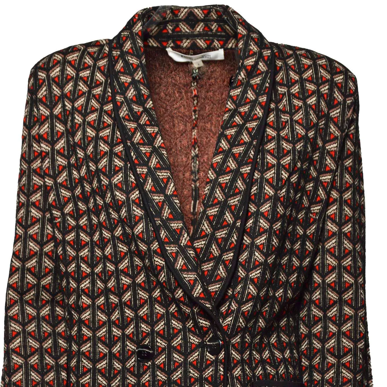 Diane Von Furstenberg Trillian blazer nero rosso lana