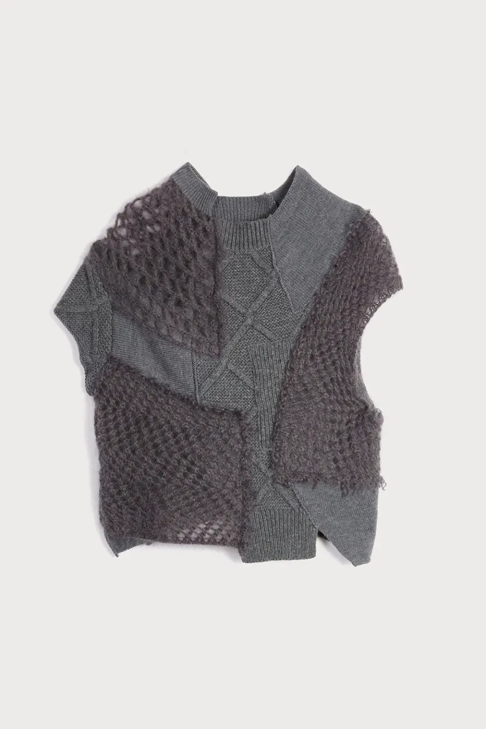PORTS 1961 maglione grigio mesh smog