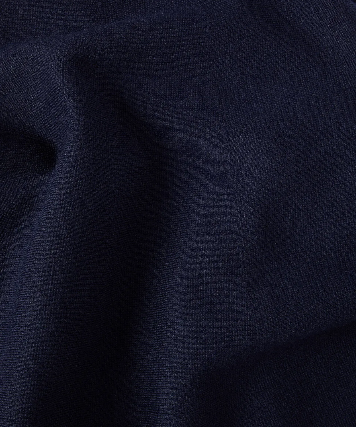 Rodier Gonna Corta a Pieghe Blu Notte Sopra Ginocchio
