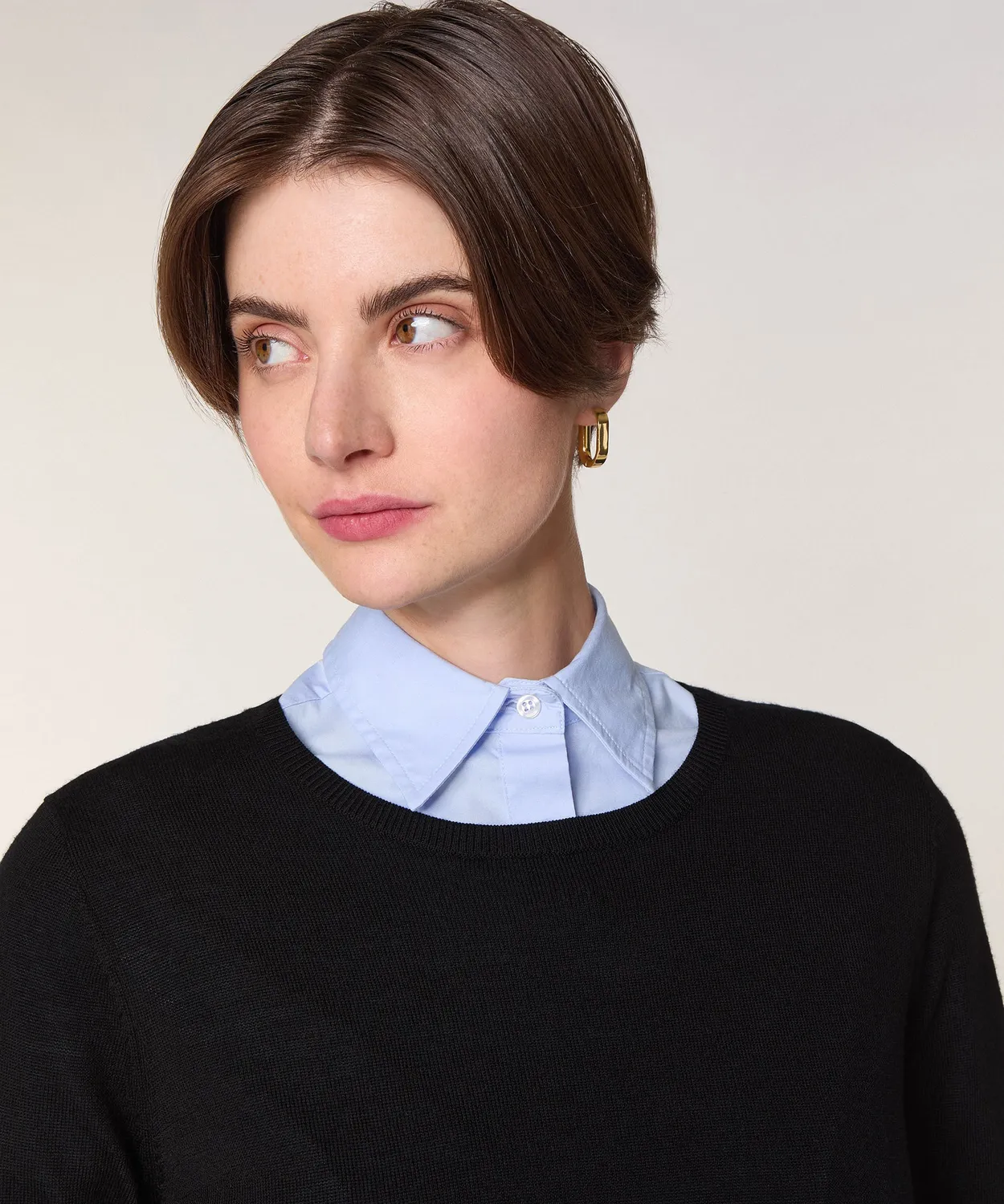 Rodier Maglione girocollo lana merino nero