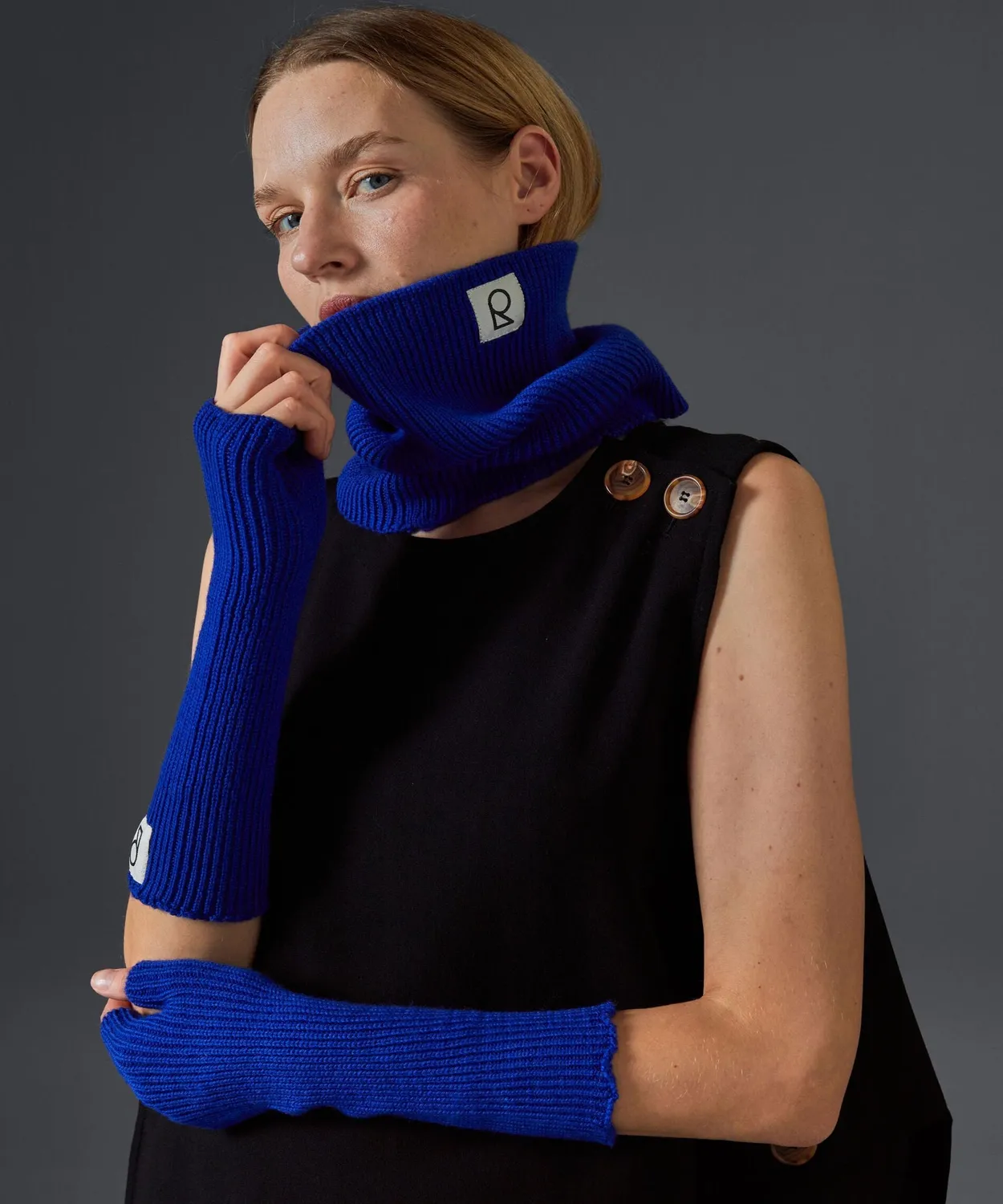 Rodier scaldacollo lana merino blu oltremare