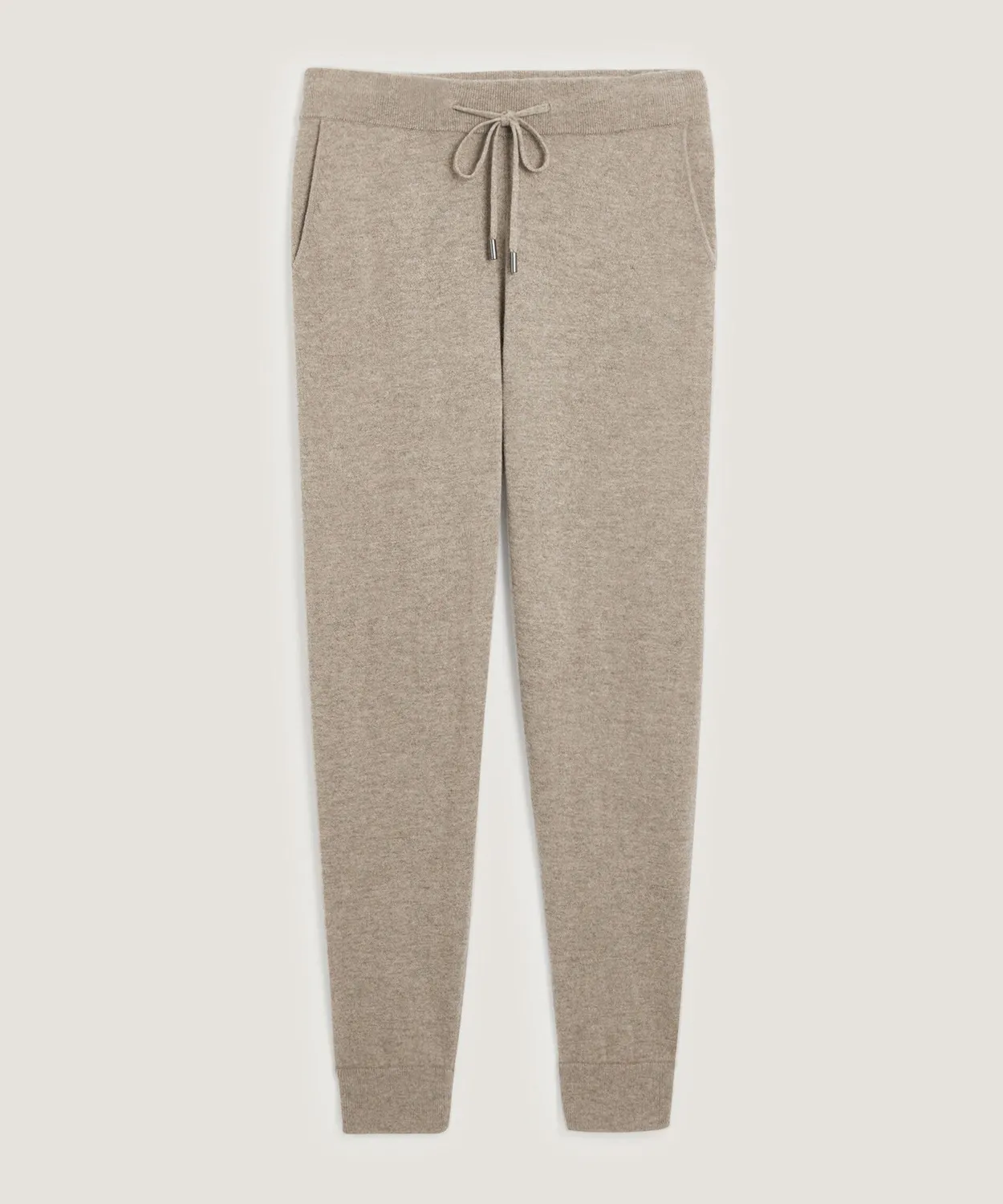 Rodier pantaloni jogging cashmere beige uomo vita elastica