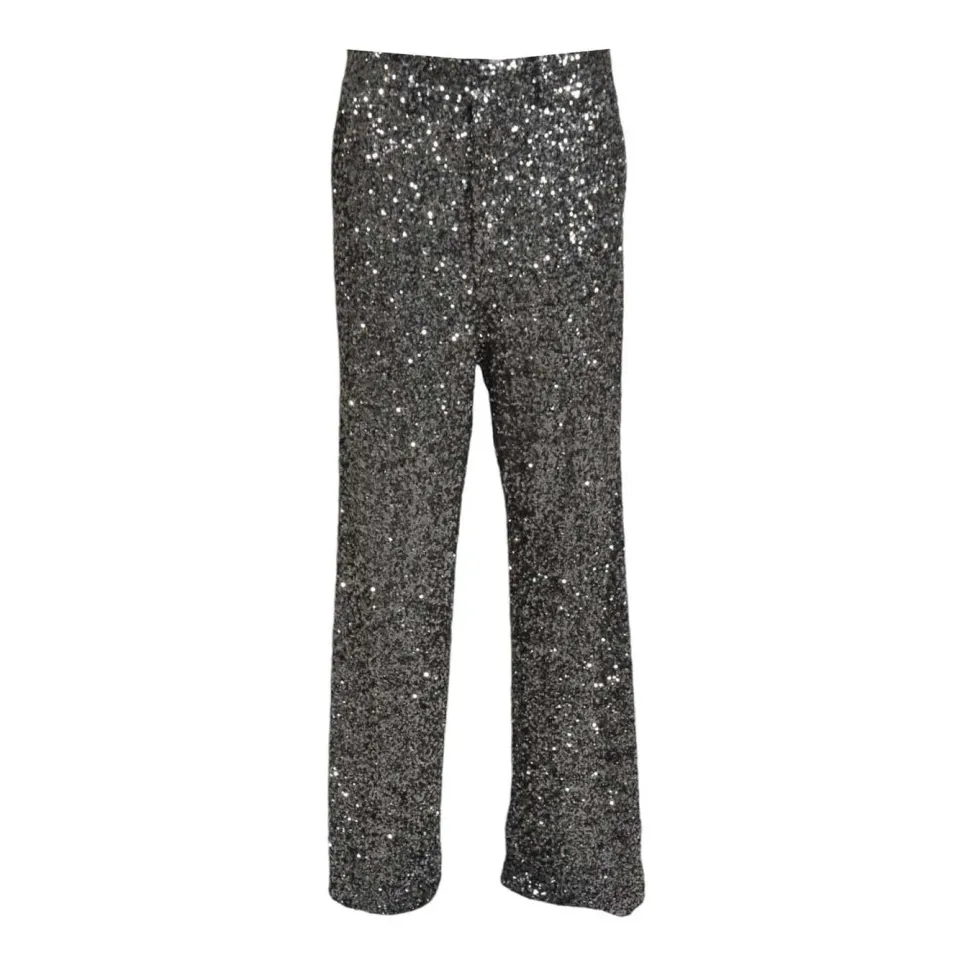 Nineminutes 25FWNPN0013 pantalone paillettes argento 40