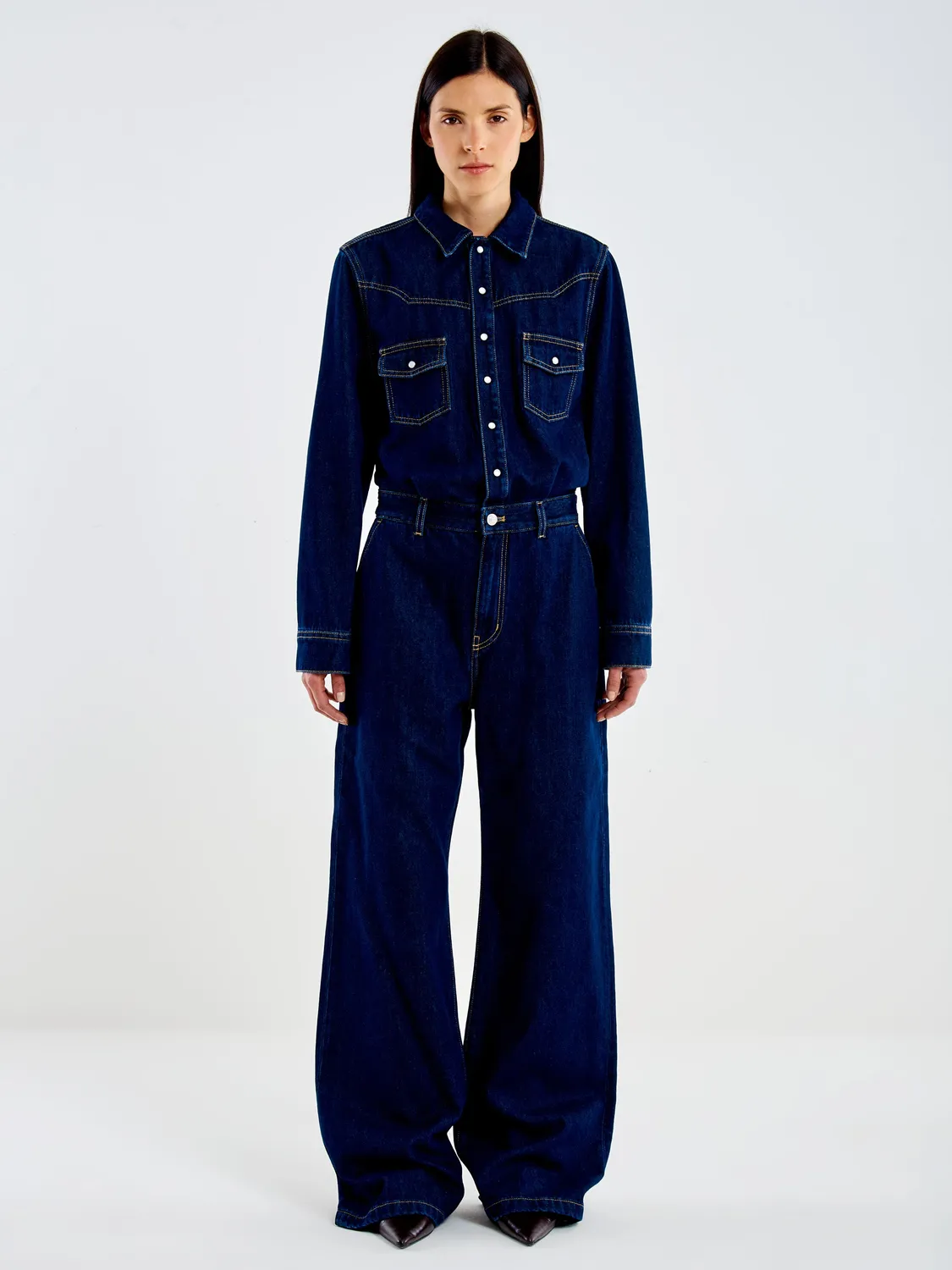 Vicolo Tuta in Denim Rinse blu taglia S