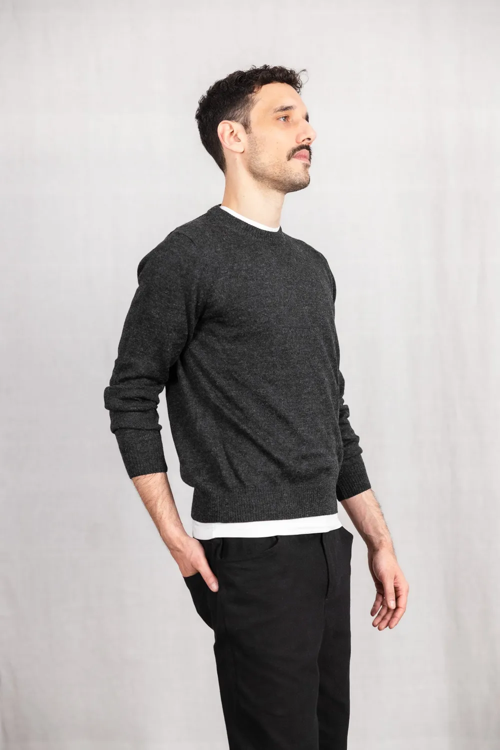Jyoti Sathee maglione baby alpaca grigio scuro